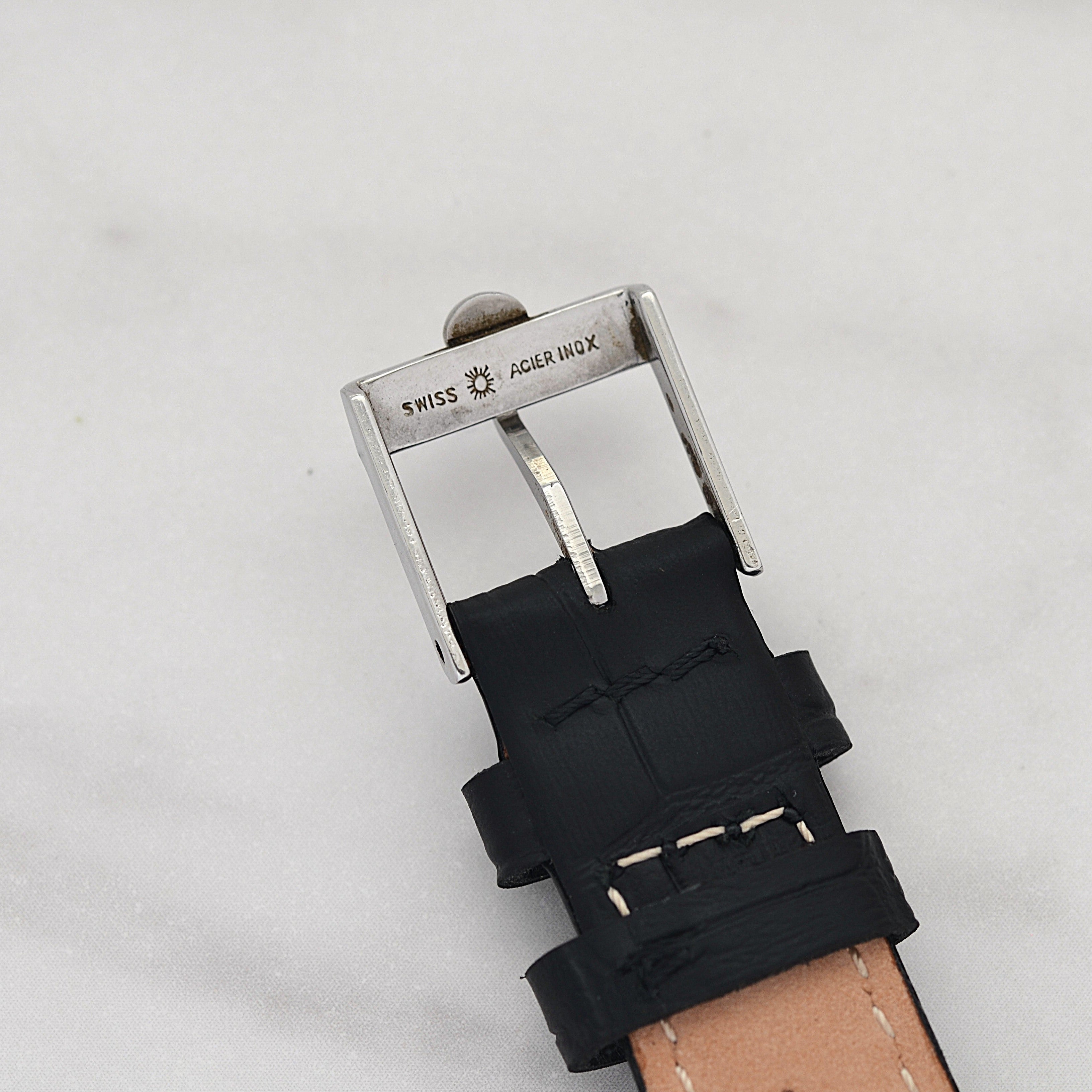 [OMEGA] Omega Geneve WGP Square Silver Boys' Size with Genuine Buckle
