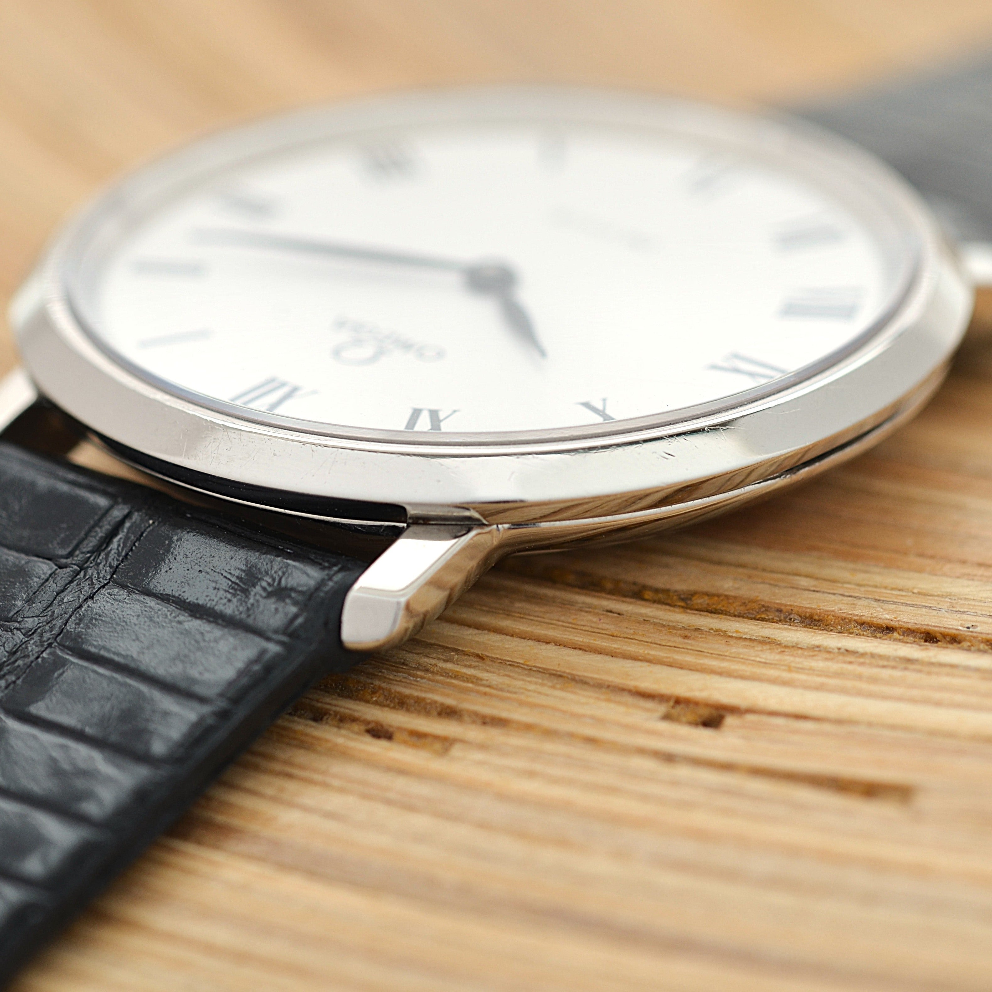 【OMEGA】オメガ デヴィル SS ラウンド White Roman 純正尾錠付き