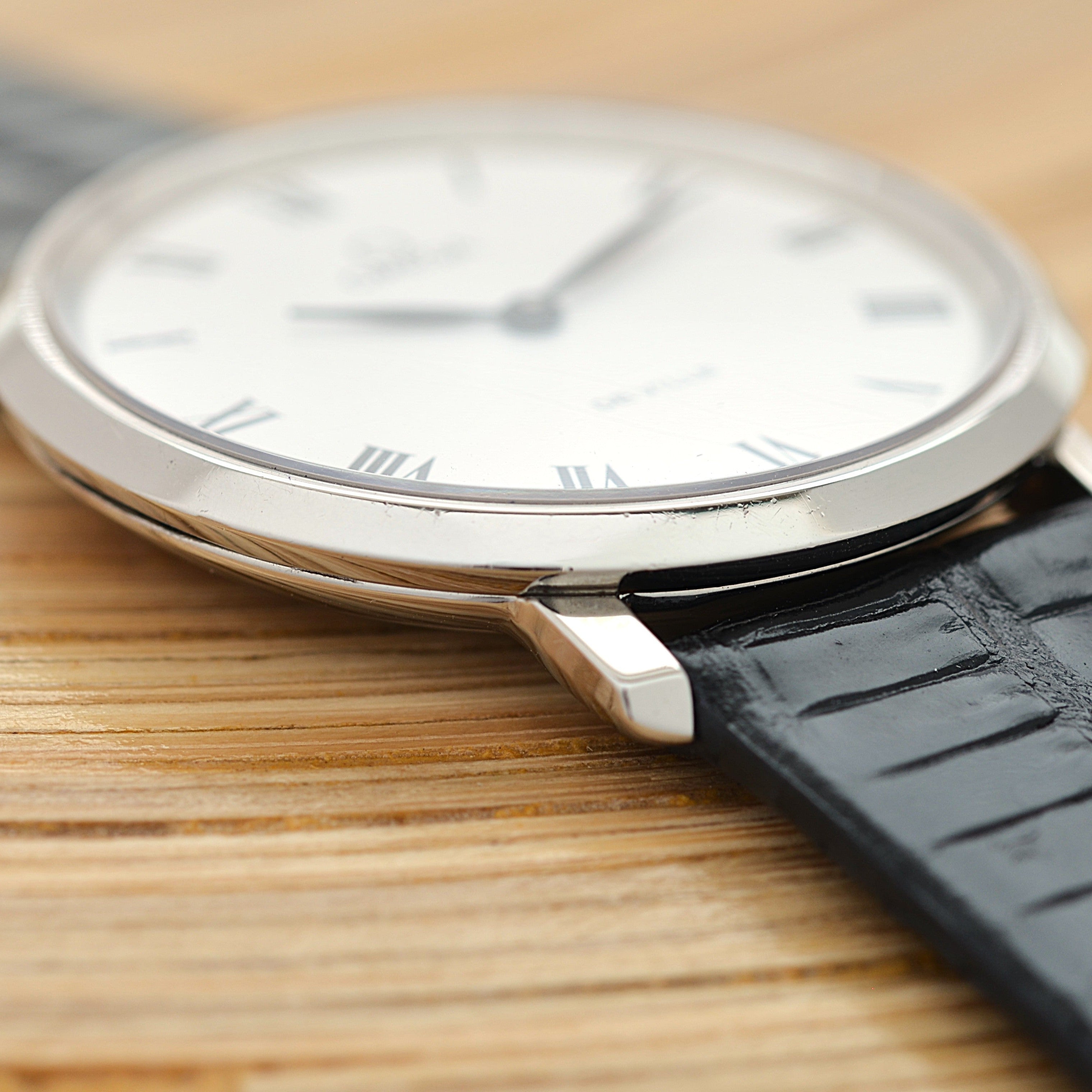 【OMEGA】オメガ デヴィル SS ラウンド White Roman 純正尾錠付き