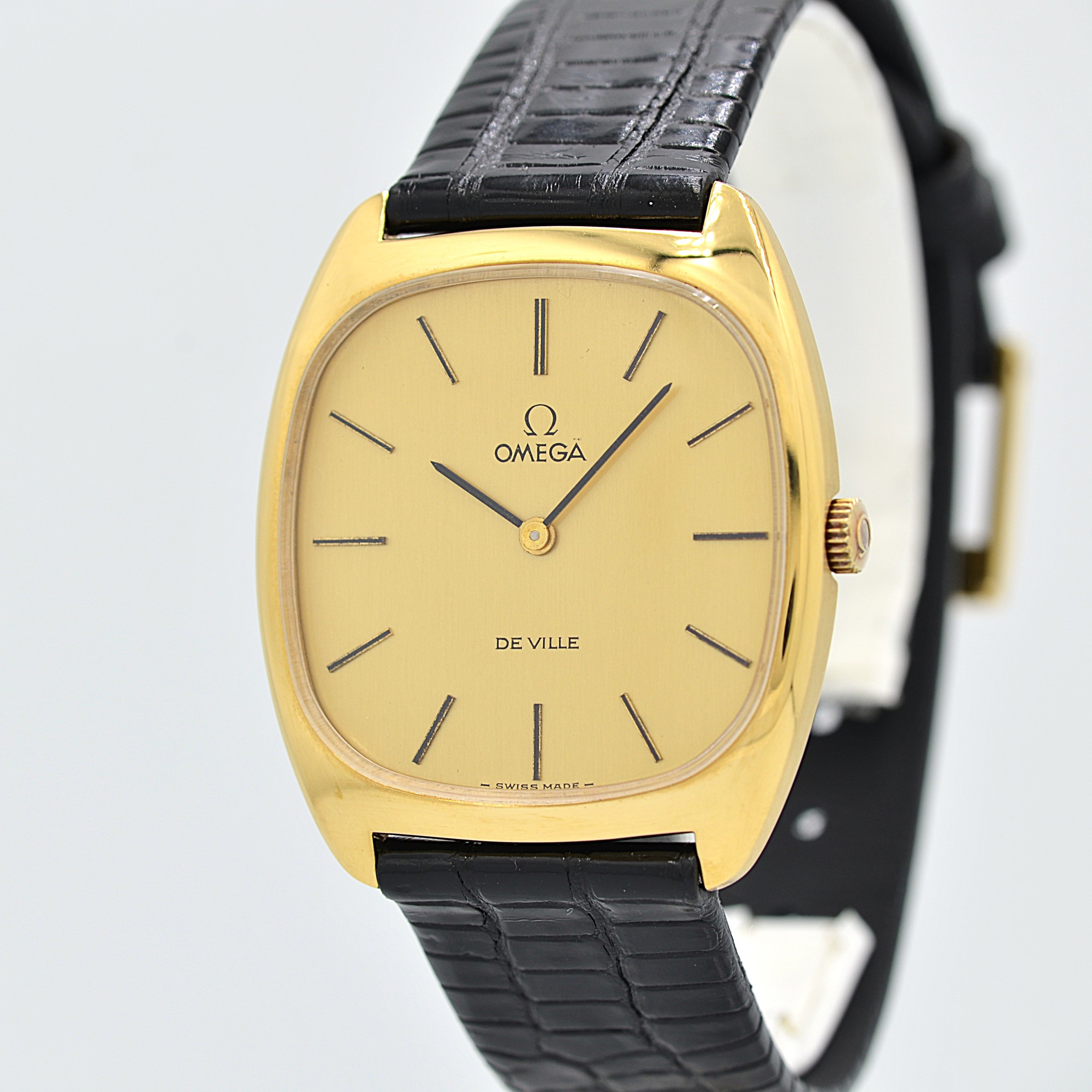 【OMEGA】オメガ デヴィル GP テレビスクリーンケース Gold 純正尾錠付き デッドストック