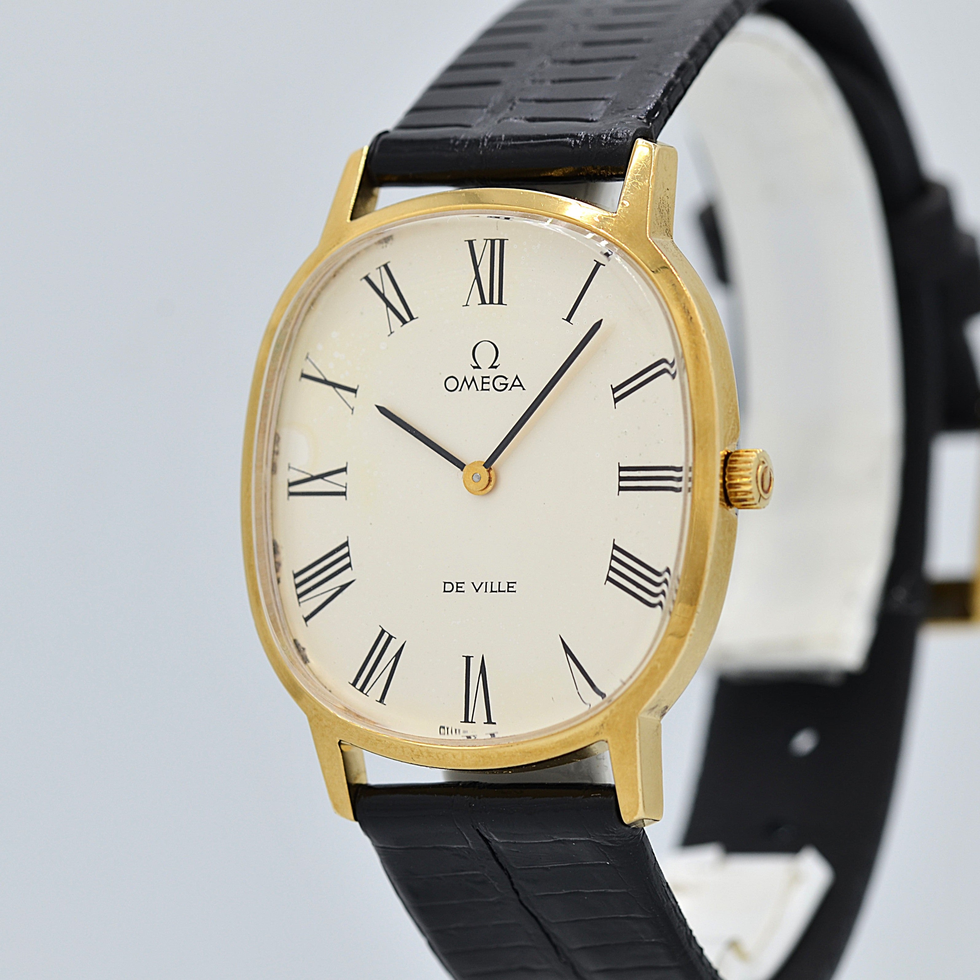 【OMEGA】Omega De Ville GP Oval Silver Roman with original buckle