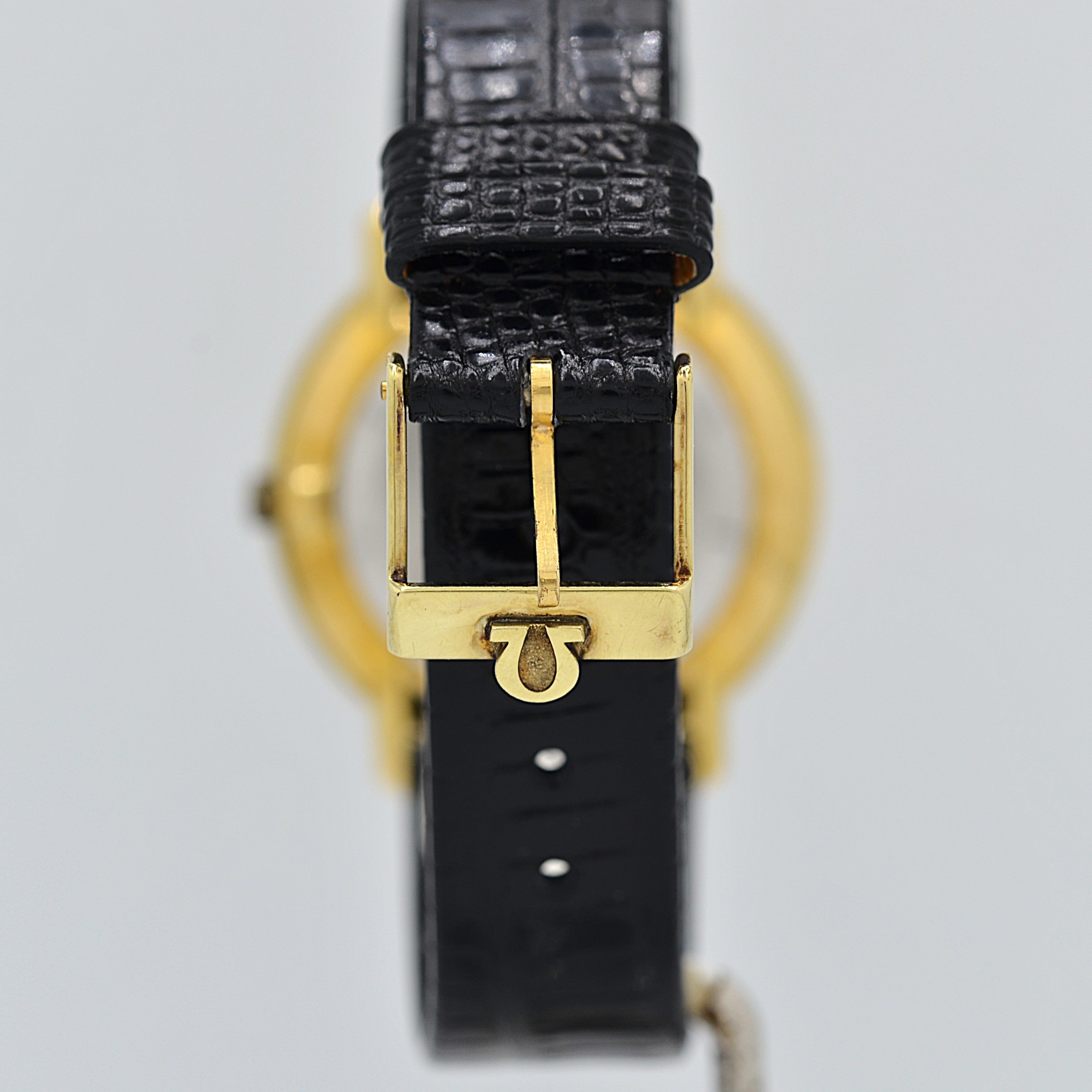【OMEGA】オメガ デヴィル GP ラウンド Ivory Roman 純正尾錠付き