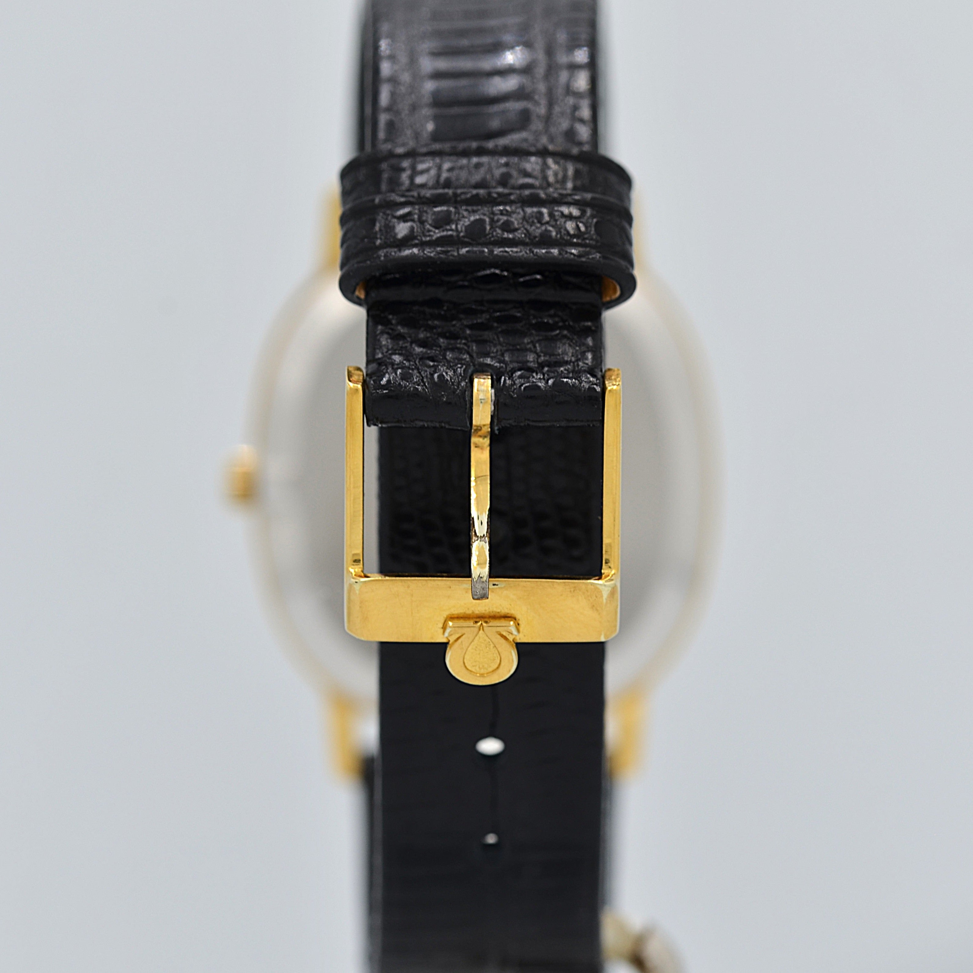【OMEGA】Omega De Ville GP Oval Silver Roman with original buckle