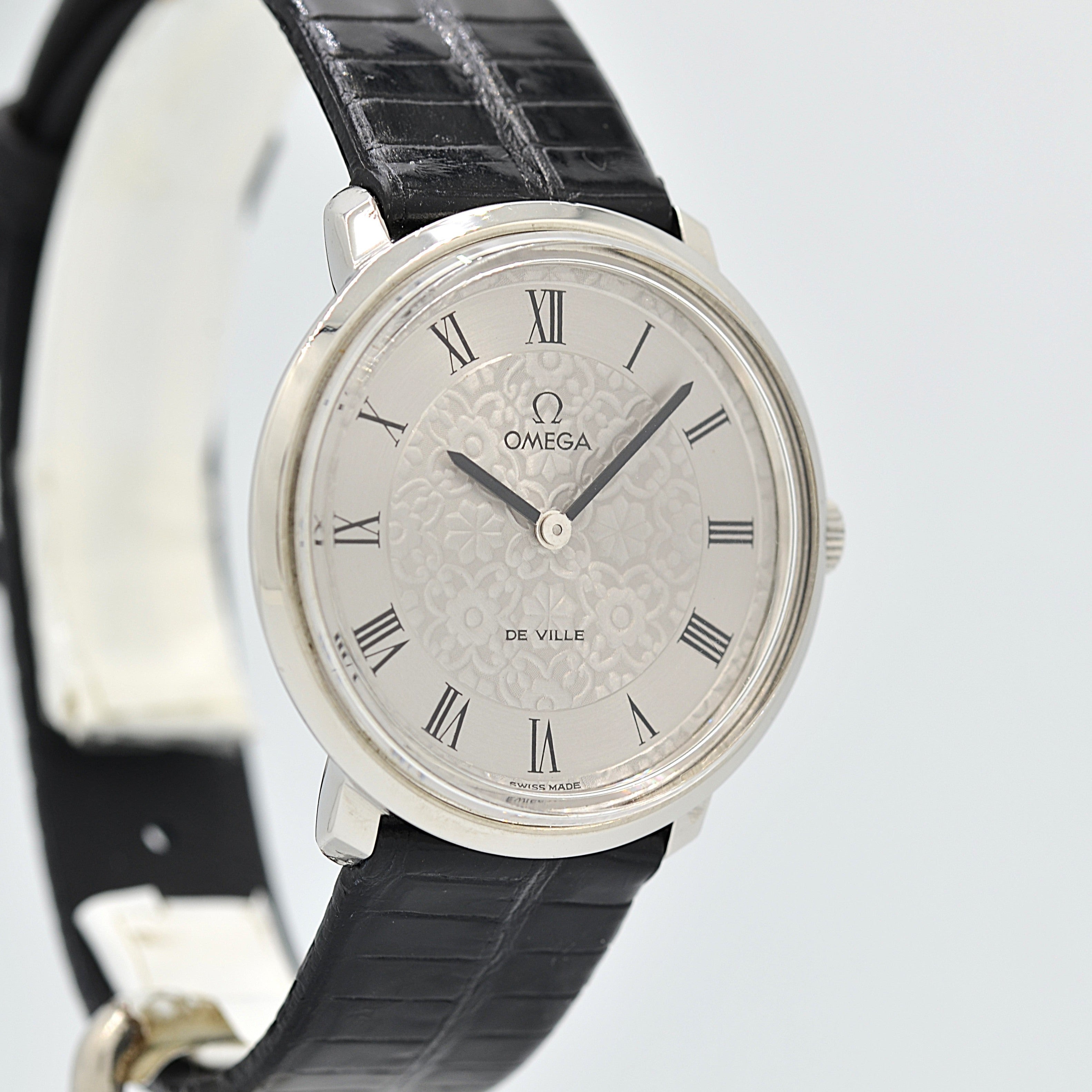 [OMEGA] Omega De Ville SS Round Flower Dial with genuine buckle