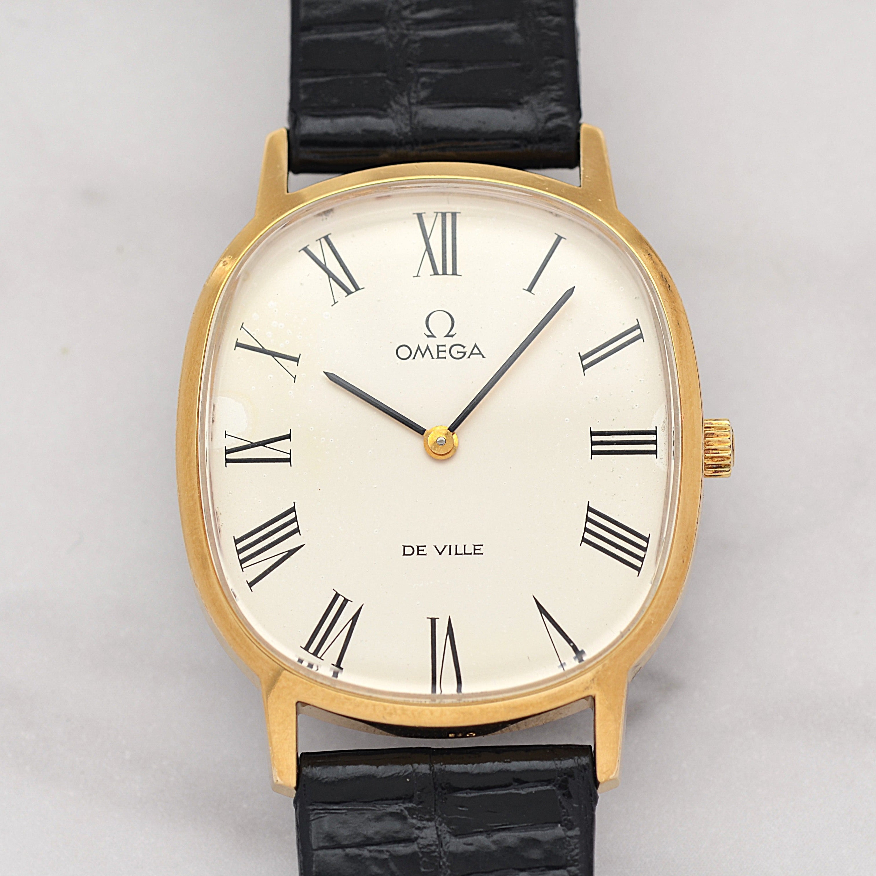 【OMEGA】Omega De Ville GP Oval Silver Roman with original buckle