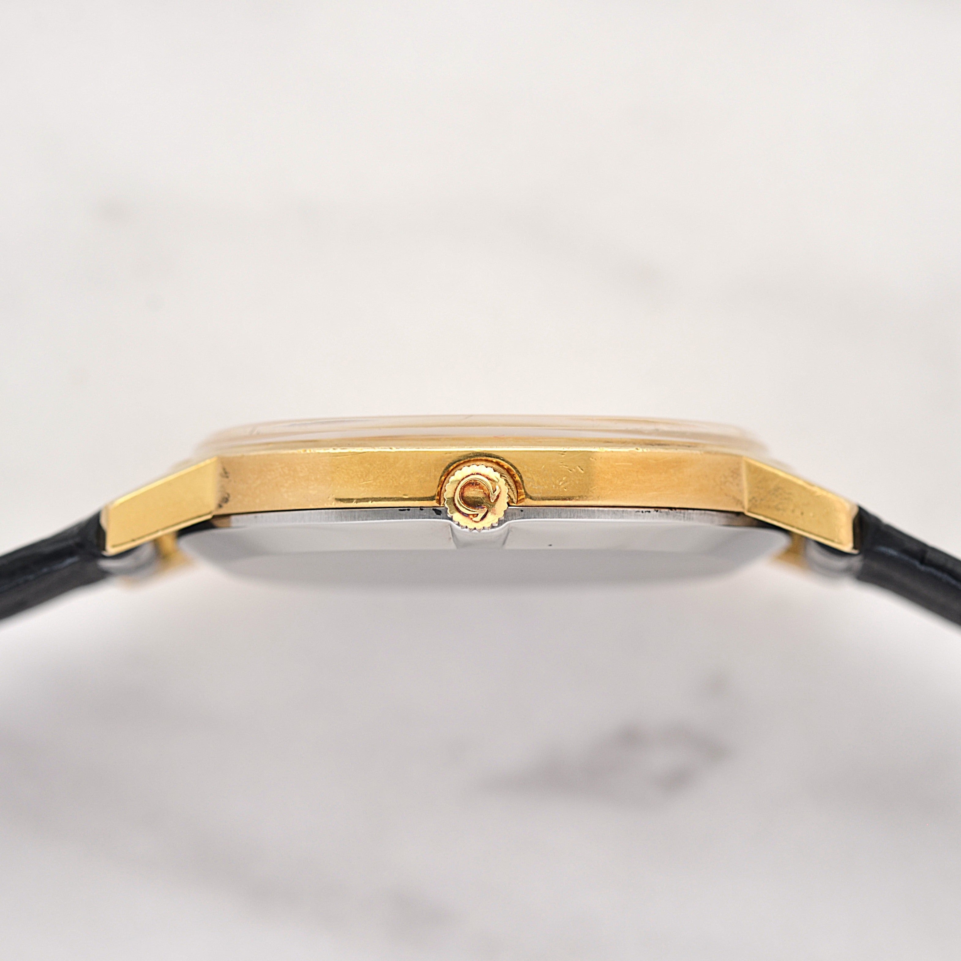 【OMEGA】Omega De Ville GP Oval Silver Roman with original buckle
