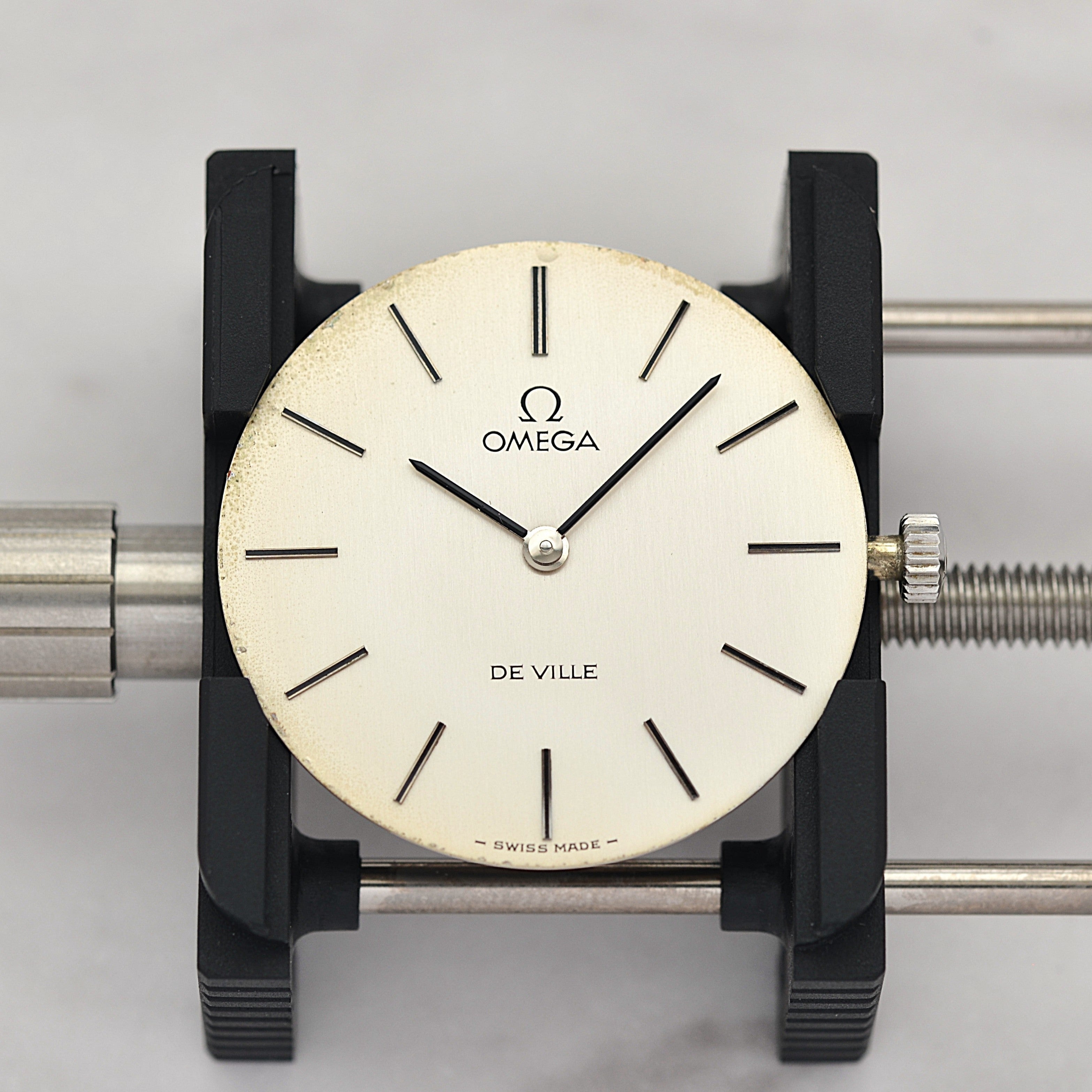 [OMEGA] Omega De Ville SS Round Silver Deadstock with Original Buckle
