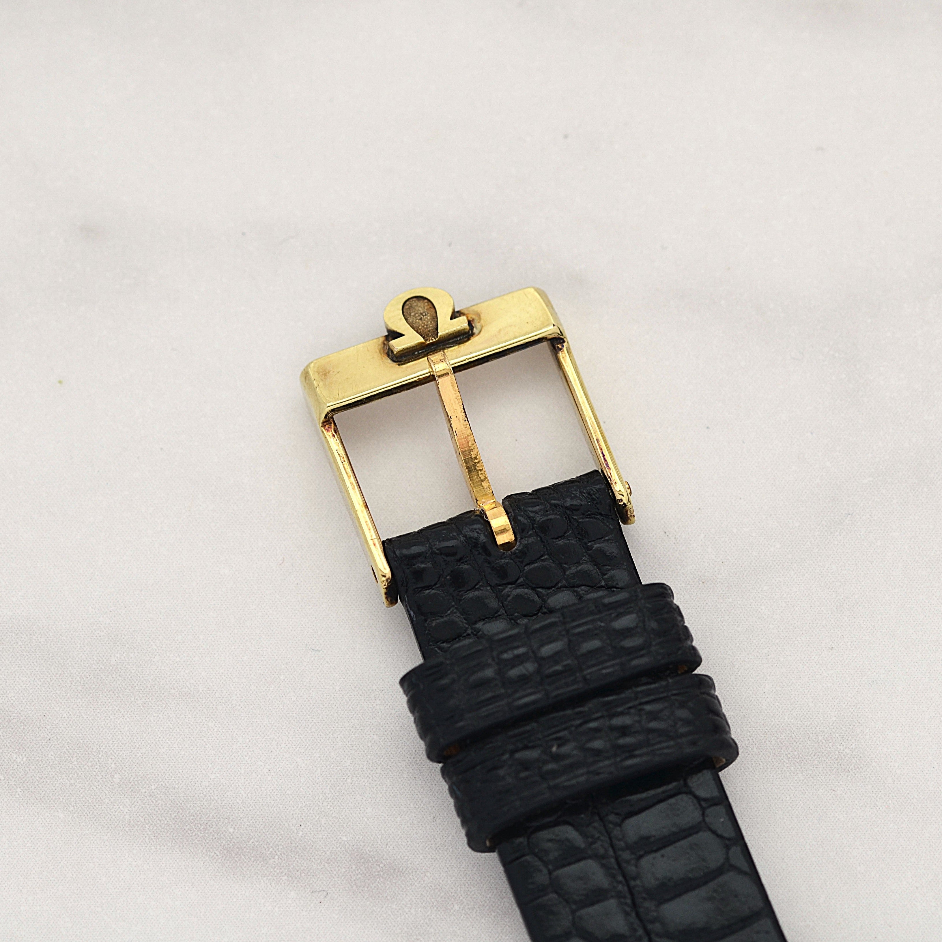 【OMEGA】オメガ デヴィル GP ラウンド Ivory Roman 純正尾錠付き