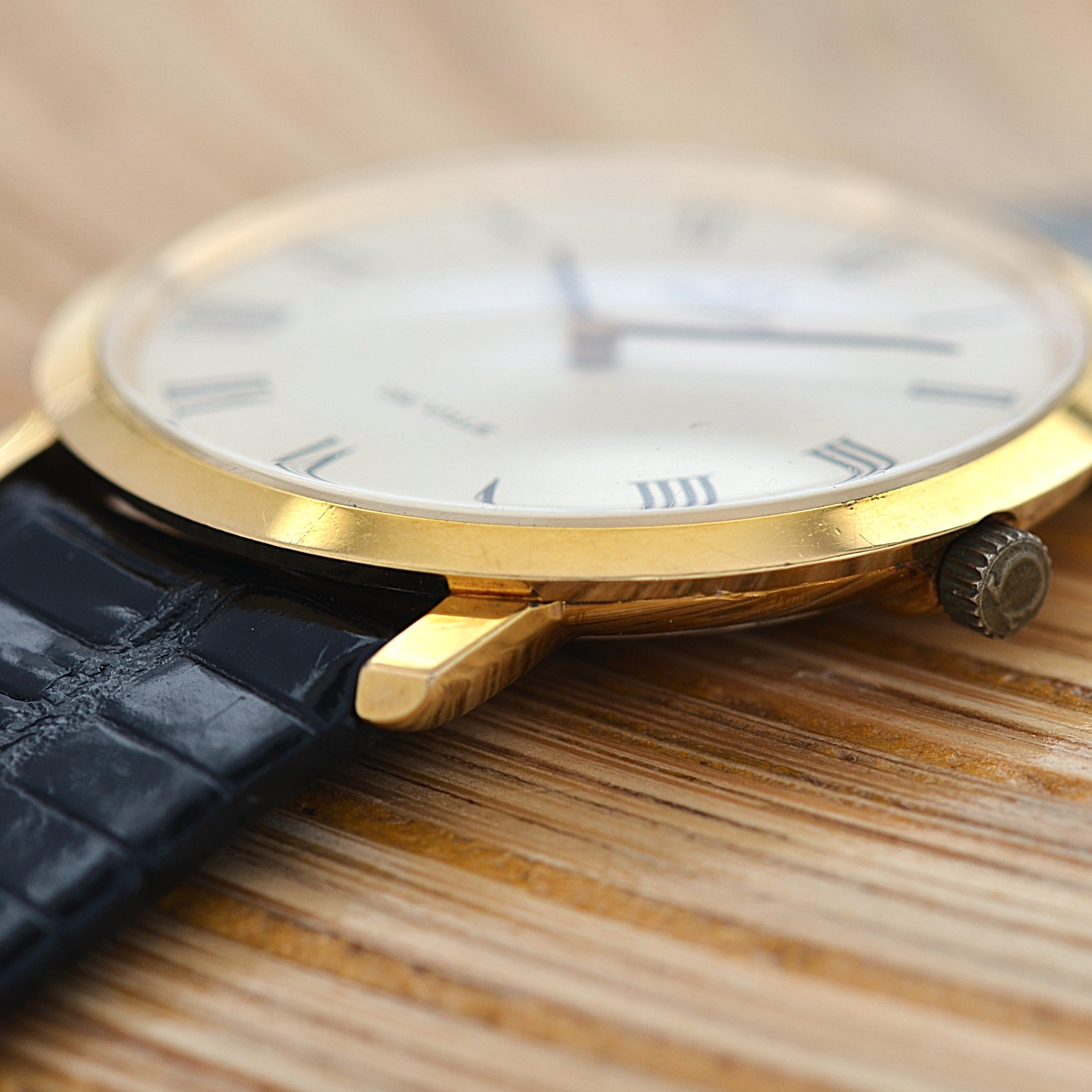 【OMEGA】オメガ デヴィル GP ラウンド Ivory Roman 純正尾錠付き