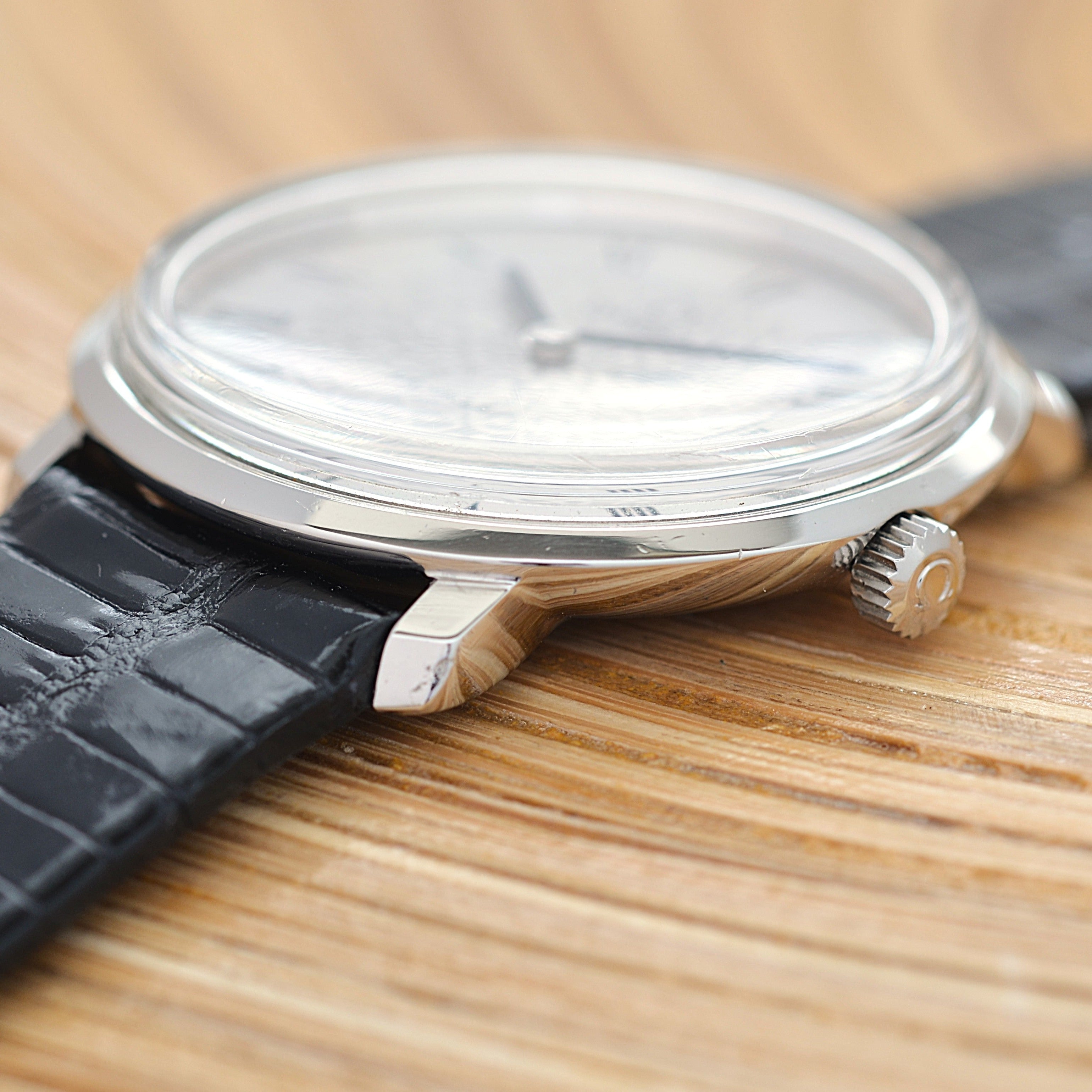 [OMEGA] Omega De Ville SS Round Flower Dial with genuine buckle