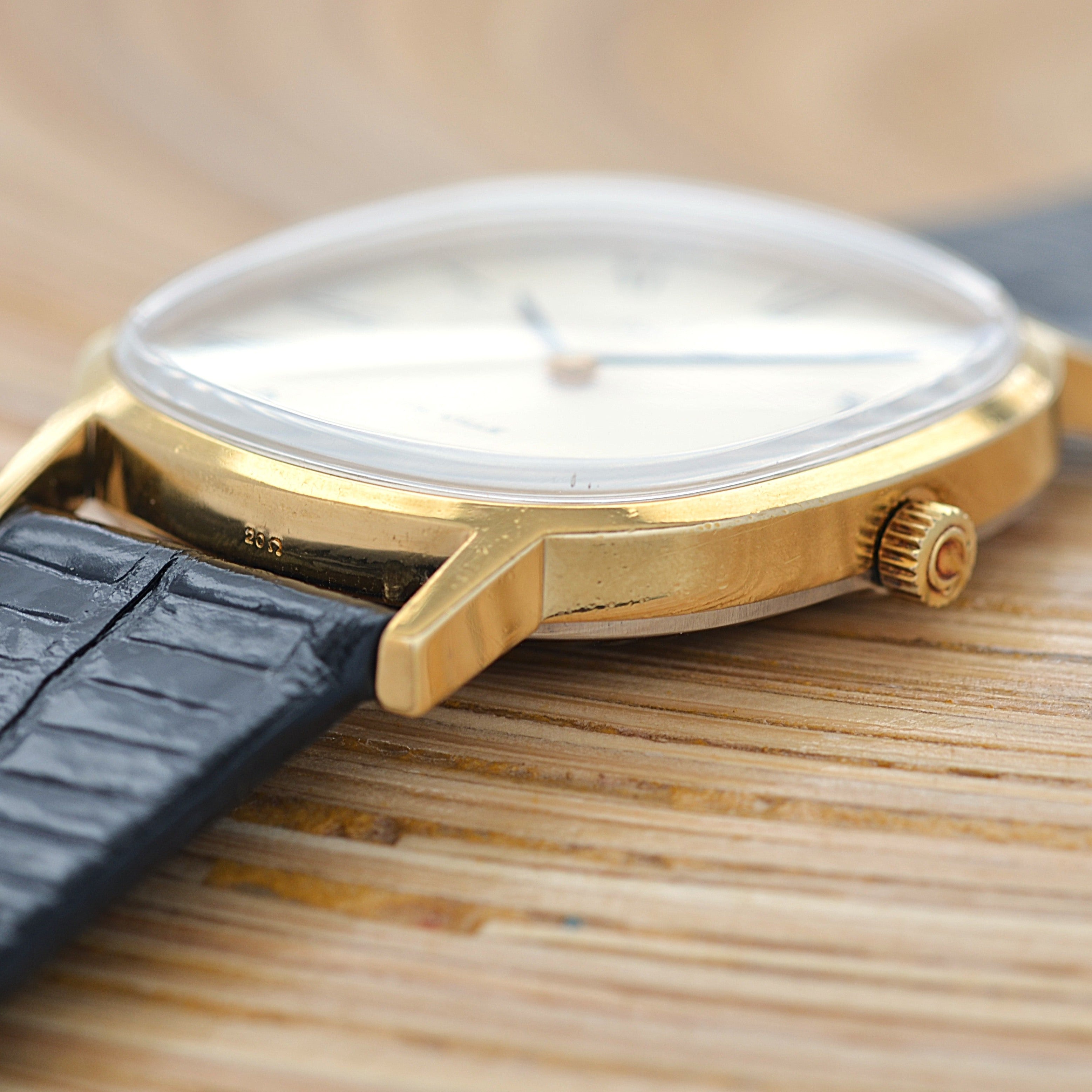 【OMEGA】Omega De Ville GP Oval Silver Roman with original buckle