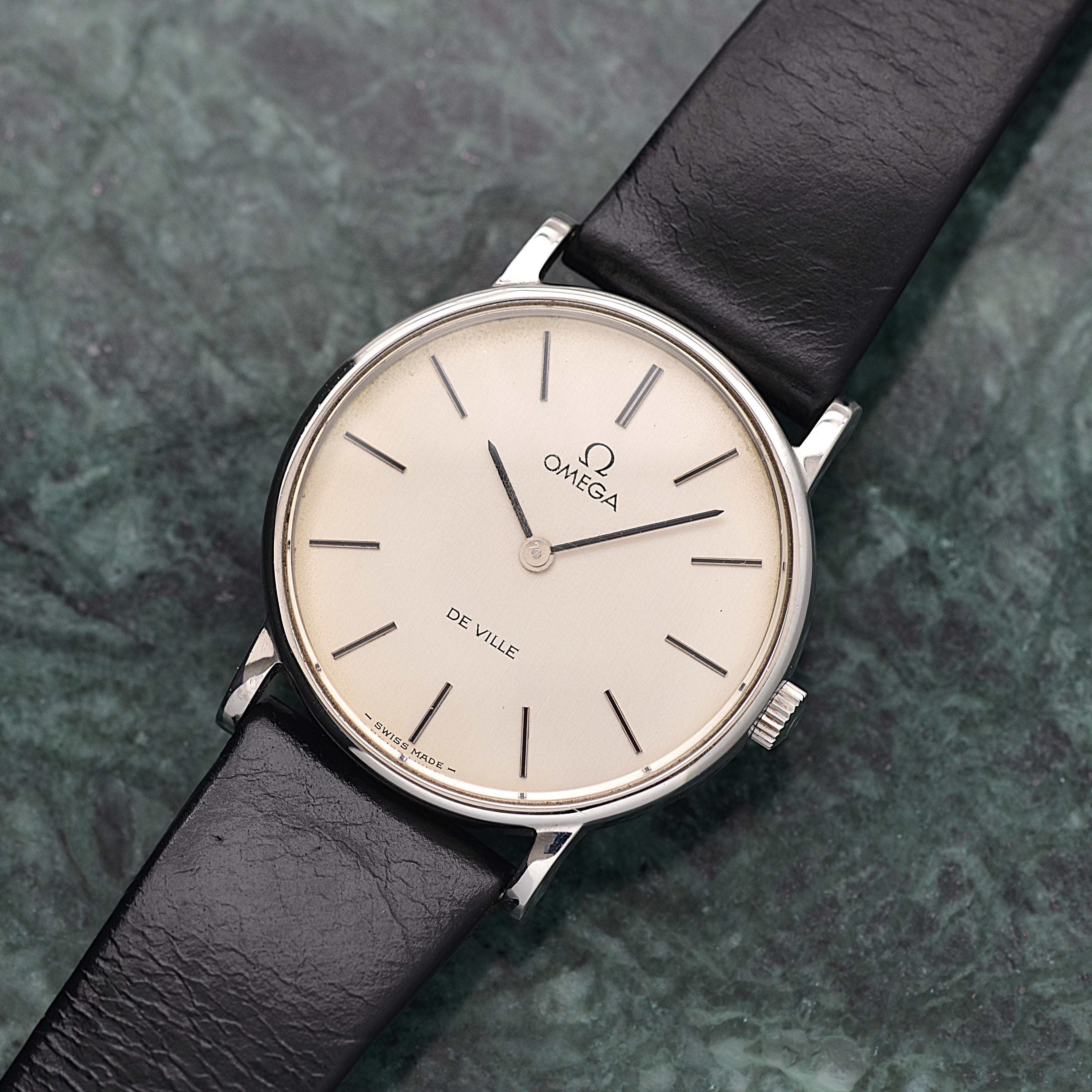 [OMEGA] Omega De Ville SS Round Silver Deadstock with Original Buckle