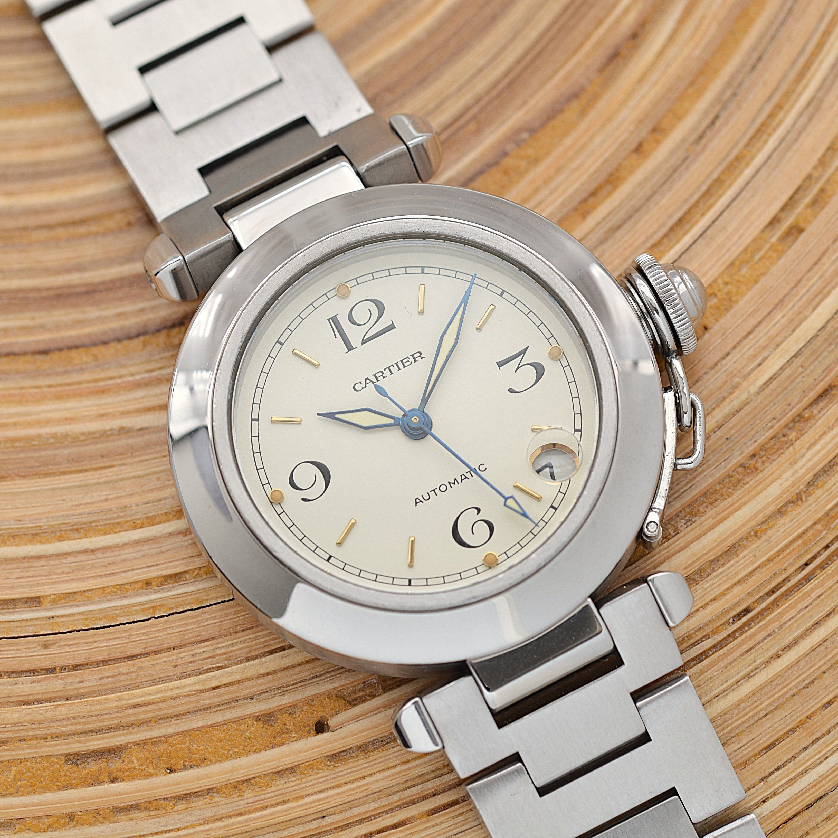 【Cartier】カルティエ パシャC35 White 前期型 付属品完備