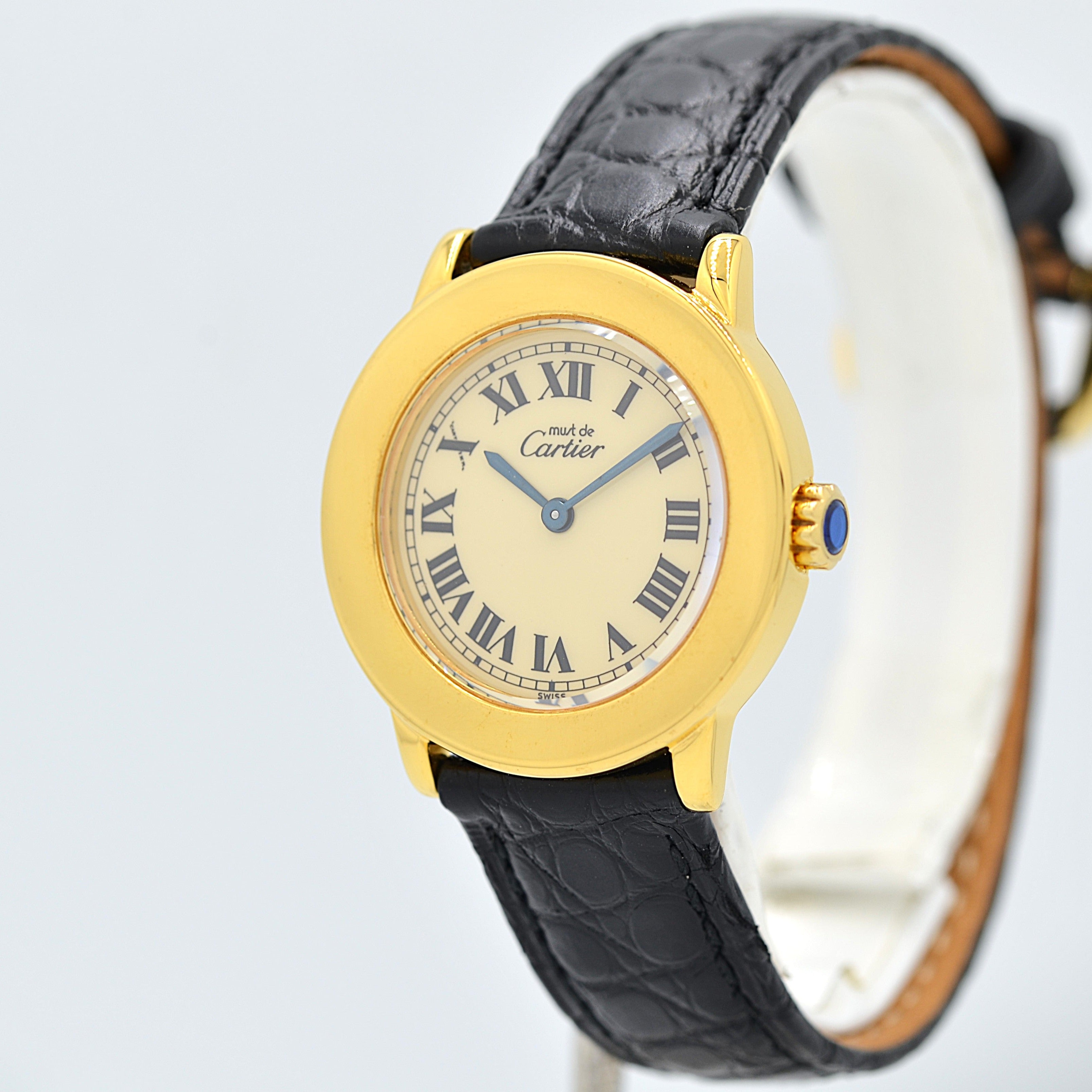 【Cartier】カルティエ マストロンドSM アイボリーローマ 純正尾錠付き