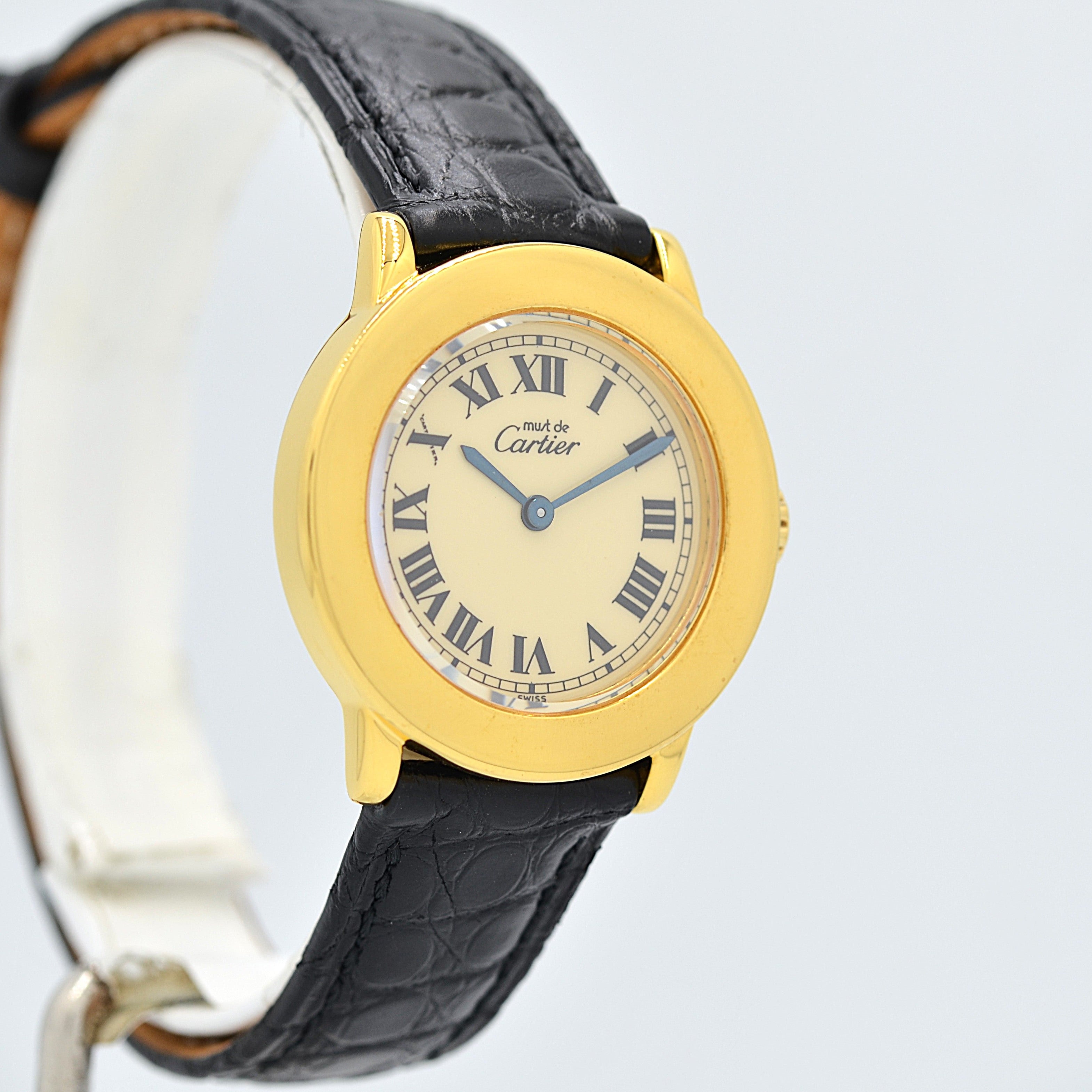 【Cartier】カルティエ マストロンドSM アイボリーローマ 純正尾錠付き