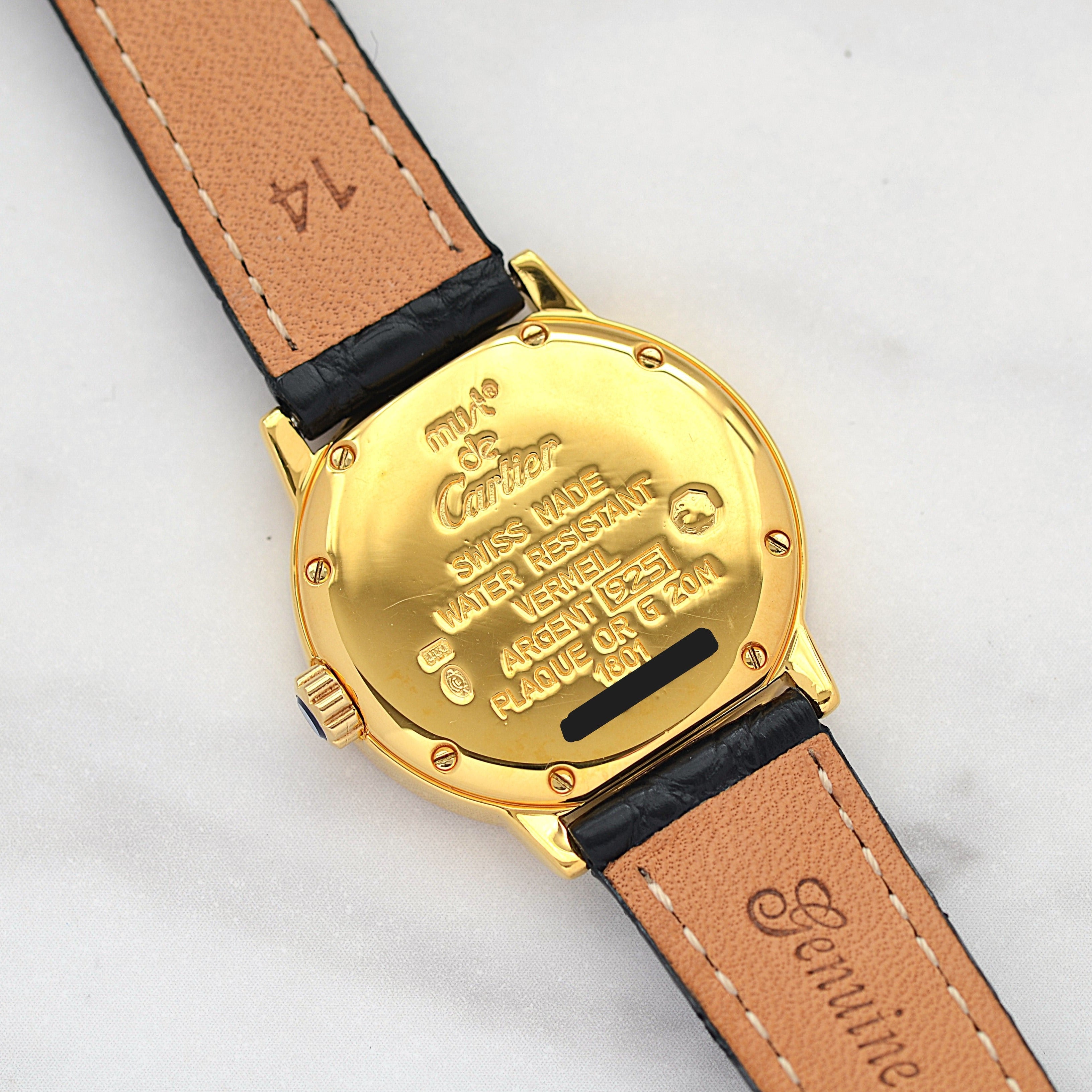 【Cartier】カルティエ マストロンドSM アイボリーローマ 純正尾錠付き