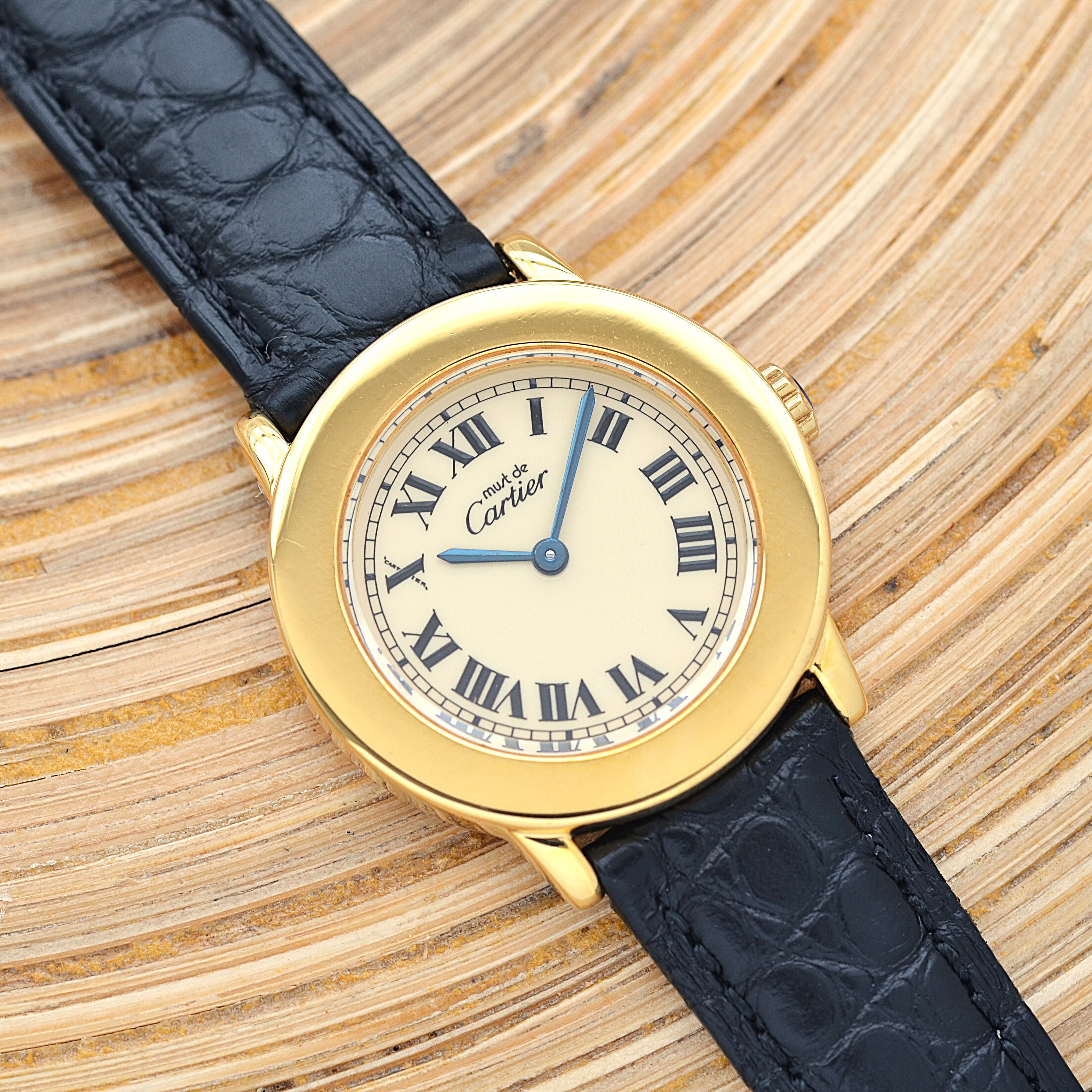 【Cartier】カルティエ マストロンドSM アイボリーローマ 純正尾錠付き
