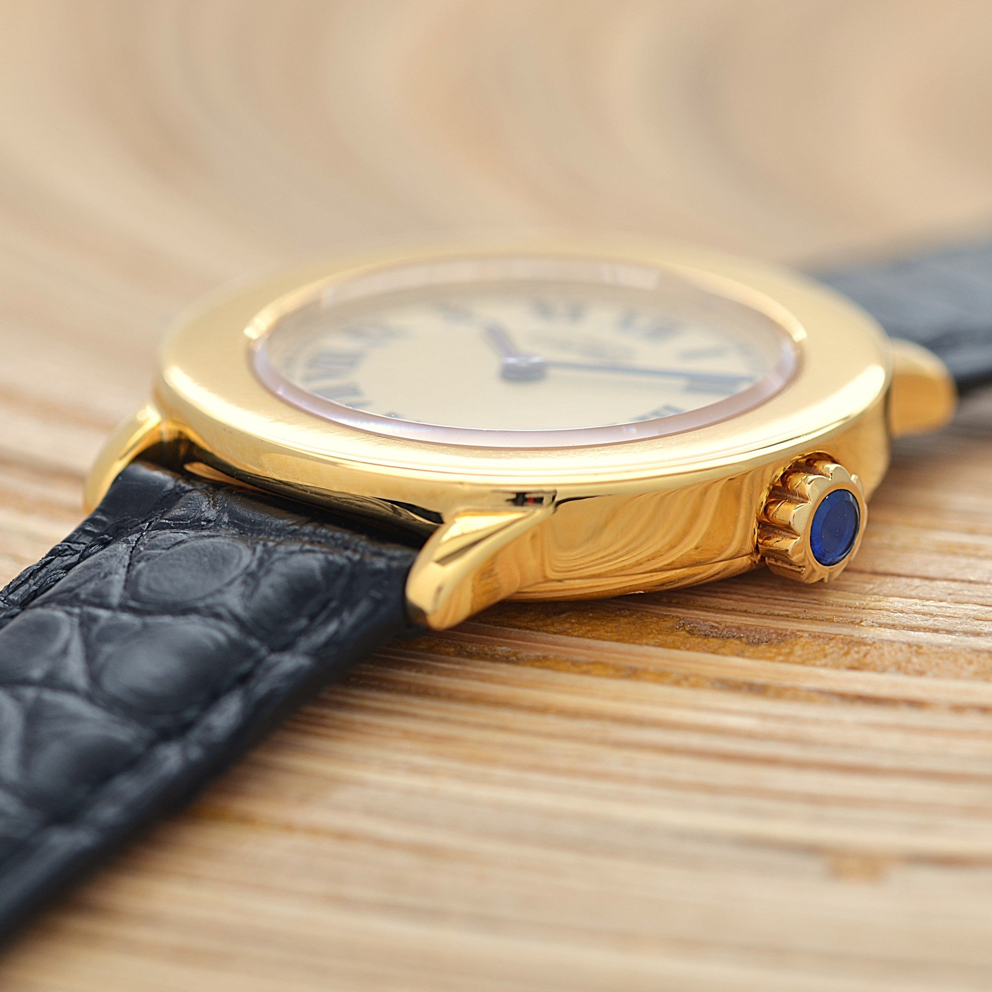 【Cartier】カルティエ マストロンドSM アイボリーローマ 純正尾錠付き