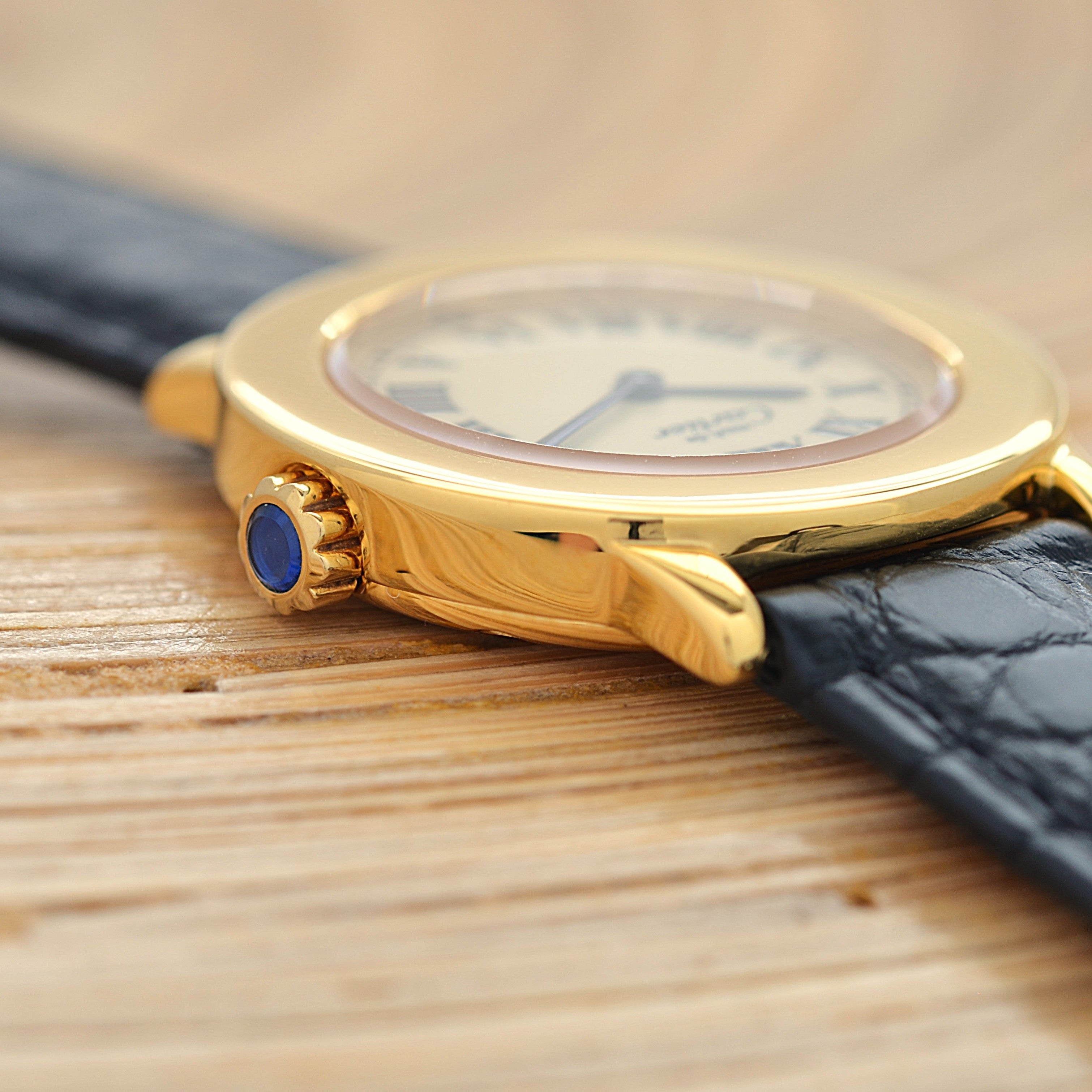 【Cartier】カルティエ マストロンドSM アイボリーローマ 純正尾錠付き