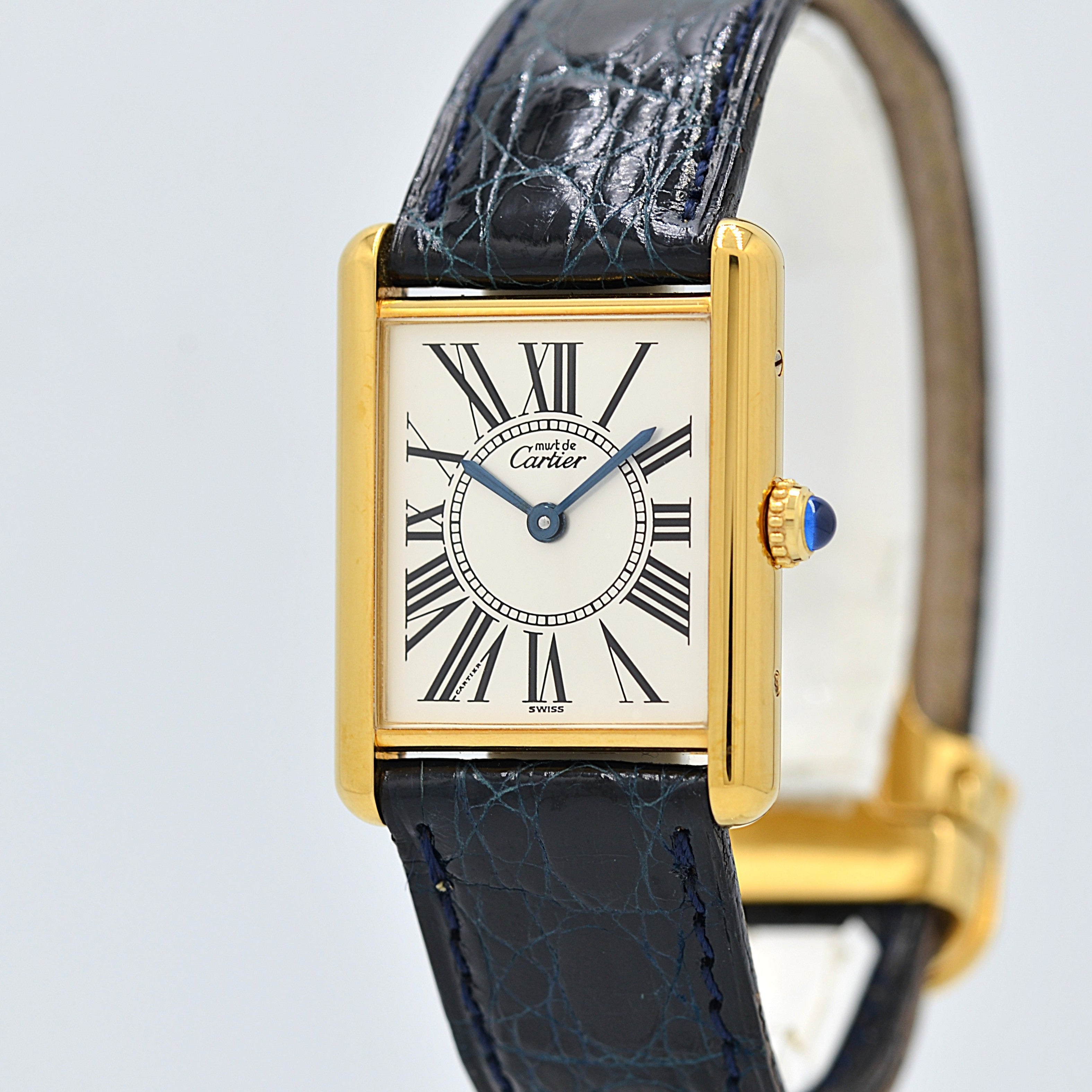 【Cartier】Cartier Must Tank LM Opalin with Original Deployment Buckle, New old stock