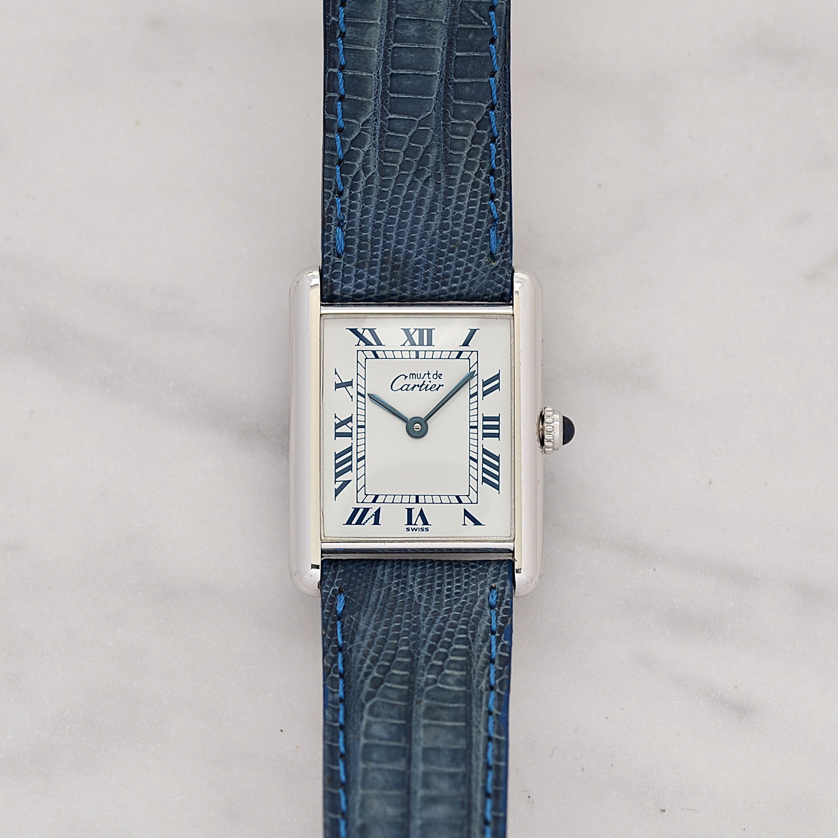 【Cartier】カルティエ マストタンクLM シルバー 純正Dバックル付き デッドストック