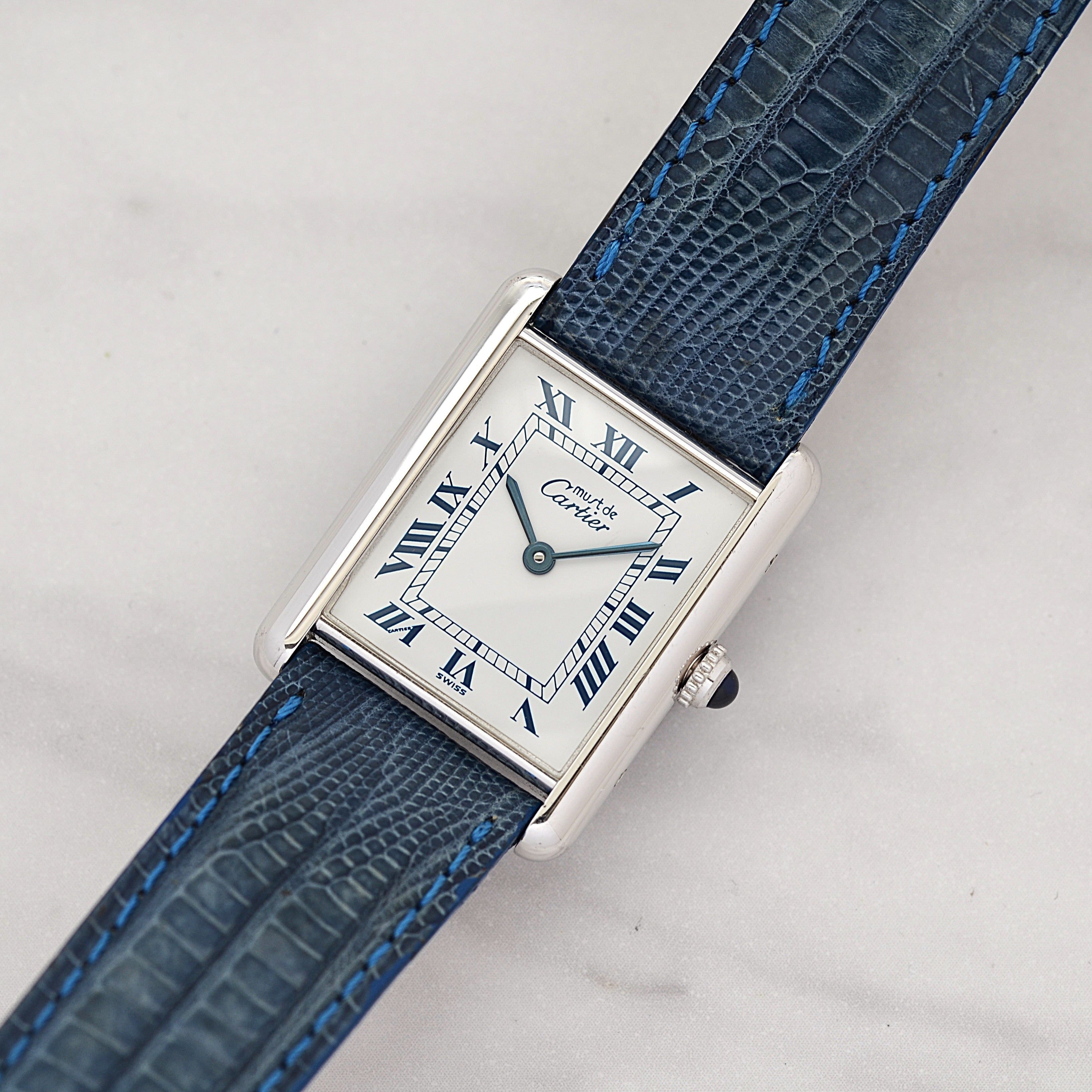 【Cartier】カルティエ マストタンクLM シルバー 純正Dバックル付き デッドストック