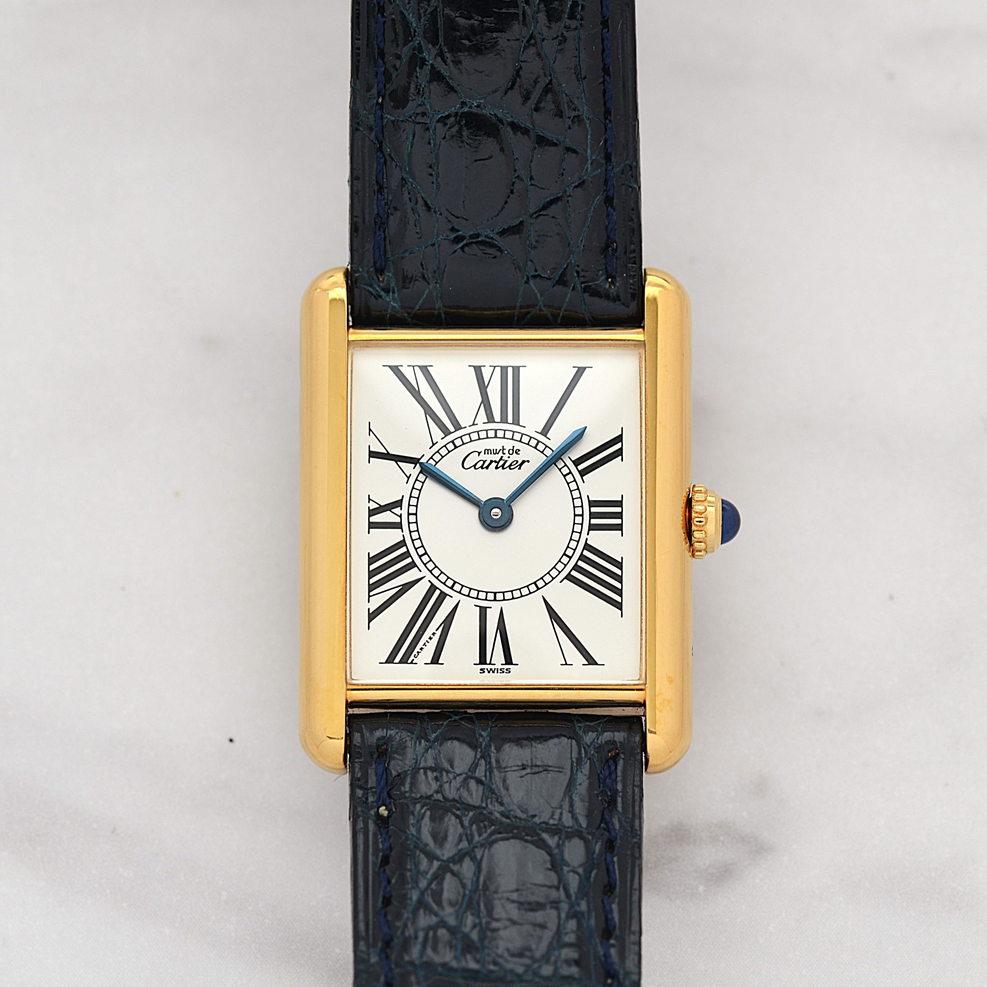 【Cartier】Cartier Must Tank LM Opalin with Original Deployment Buckle, New old stock