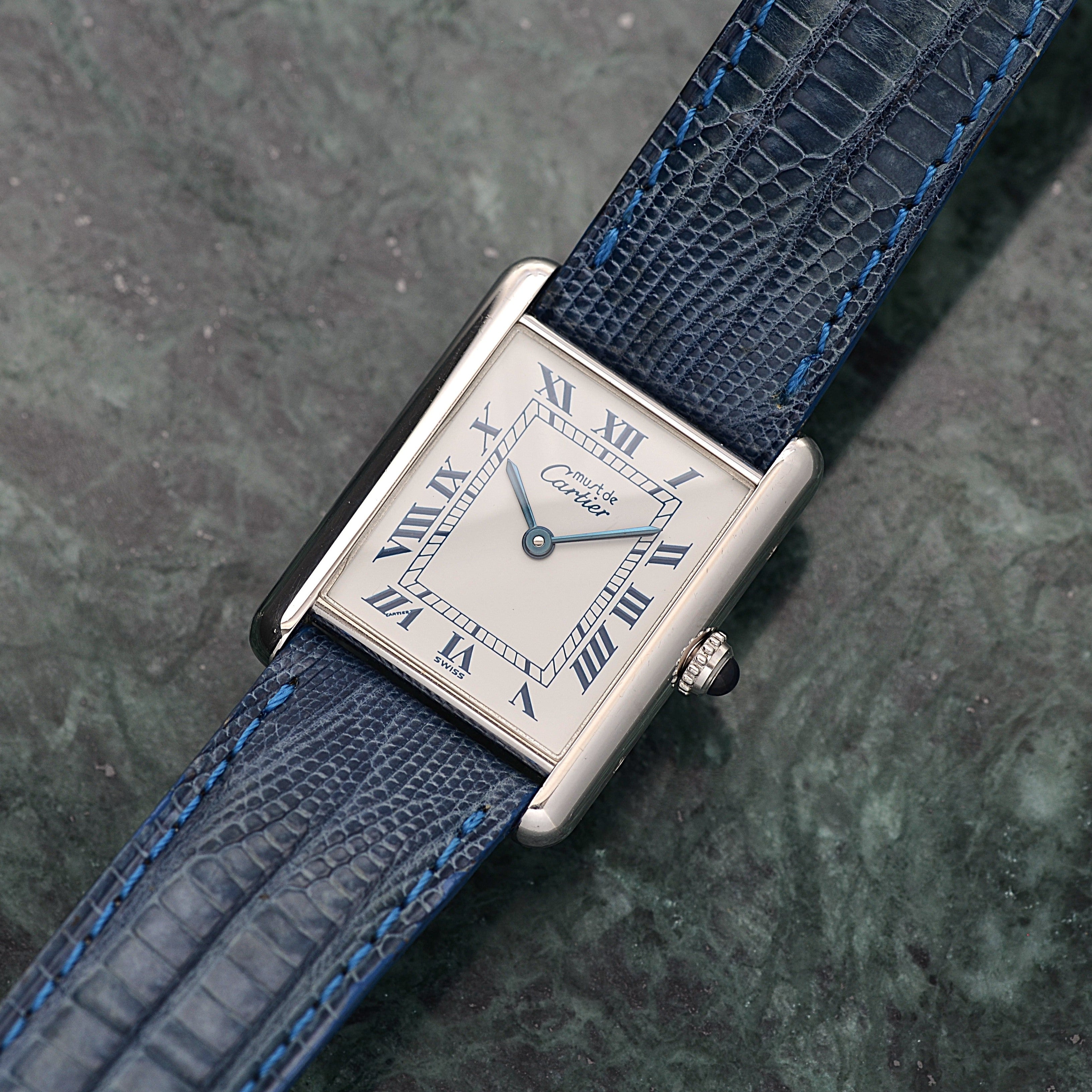 【Cartier】カルティエ マストタンクLM シルバー 純正Dバックル付き デッドストック