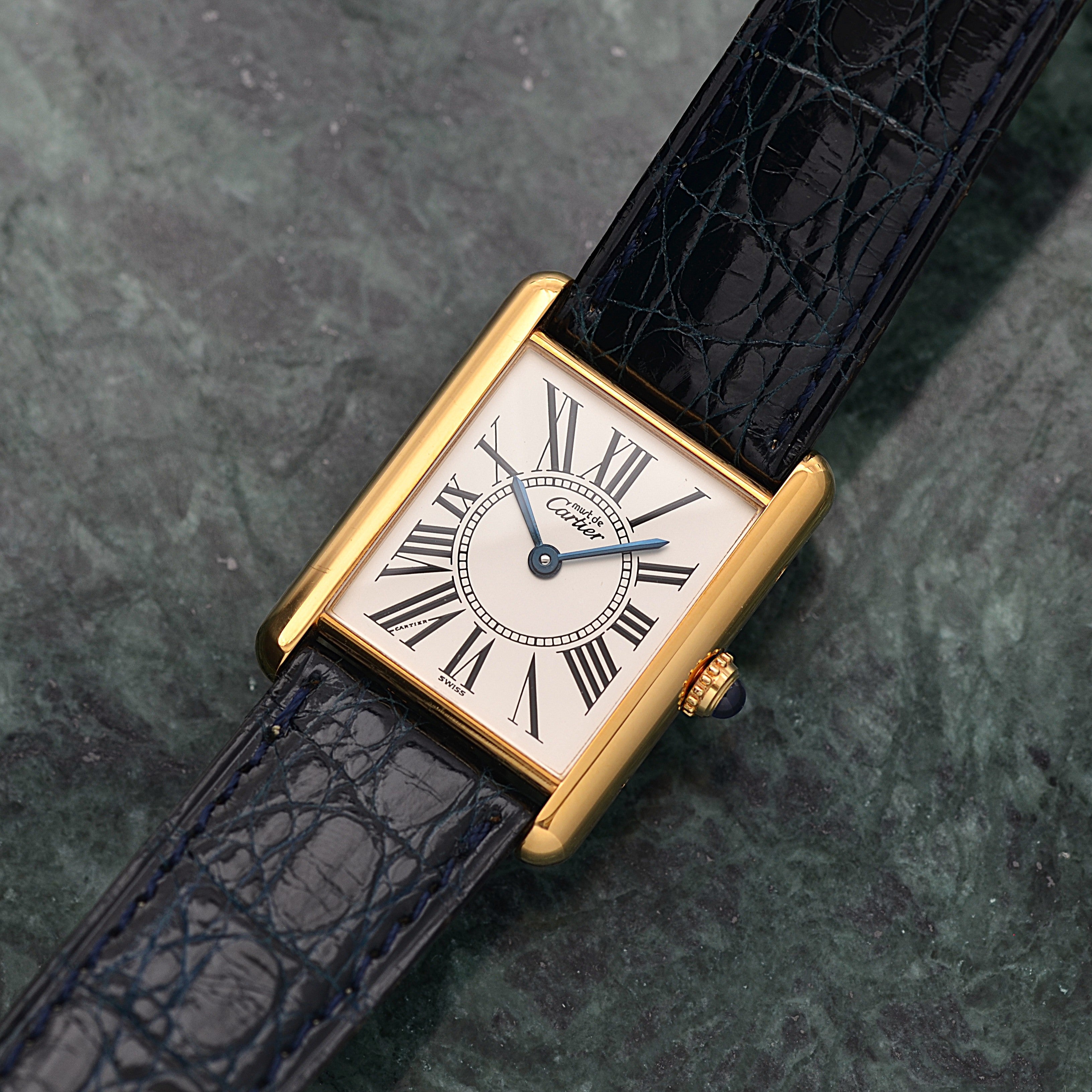 【Cartier】Cartier Must Tank LM Opalin with Original Deployment Buckle, New old stock