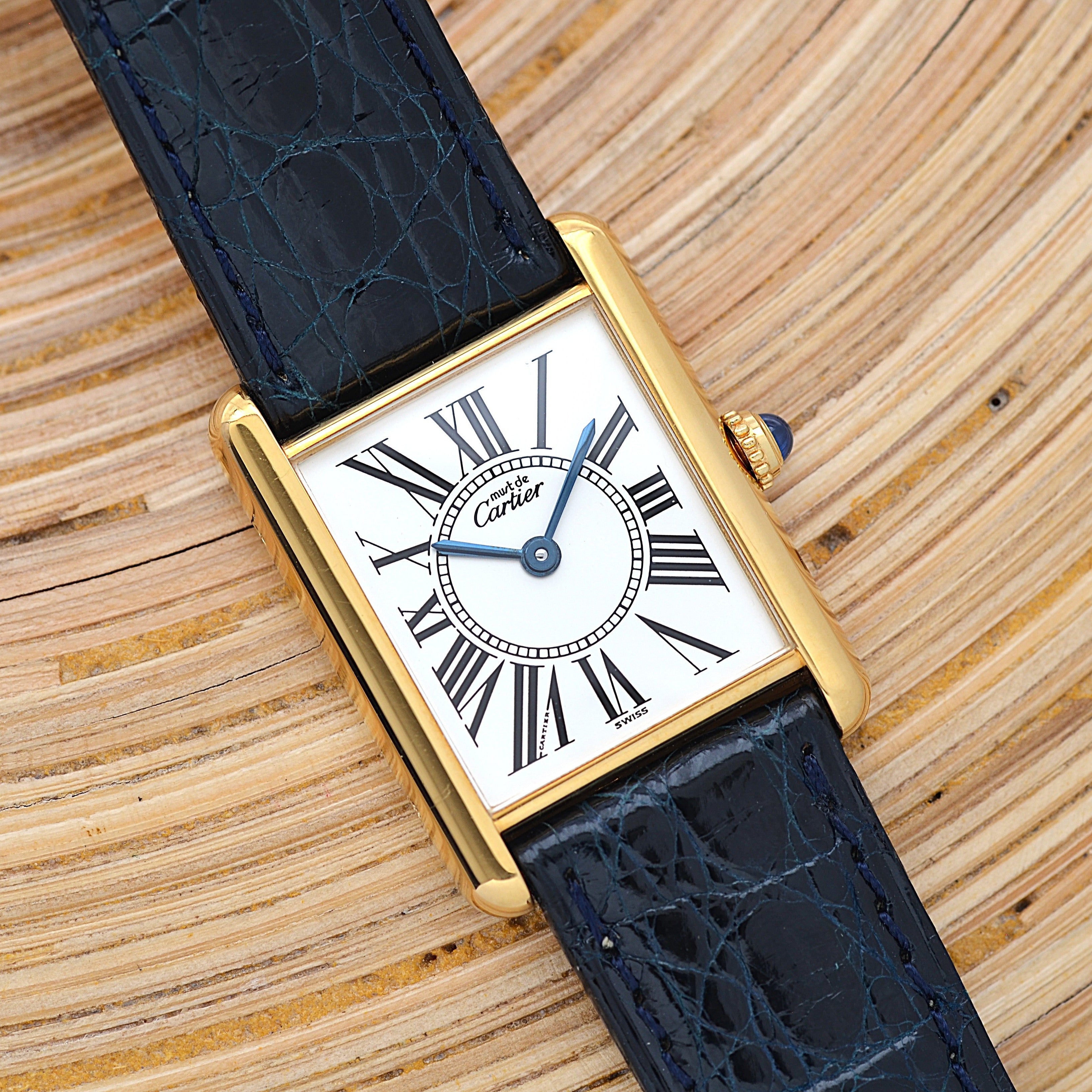 【Cartier】Cartier Must Tank LM Opalin with Original Deployment Buckle, New old stock