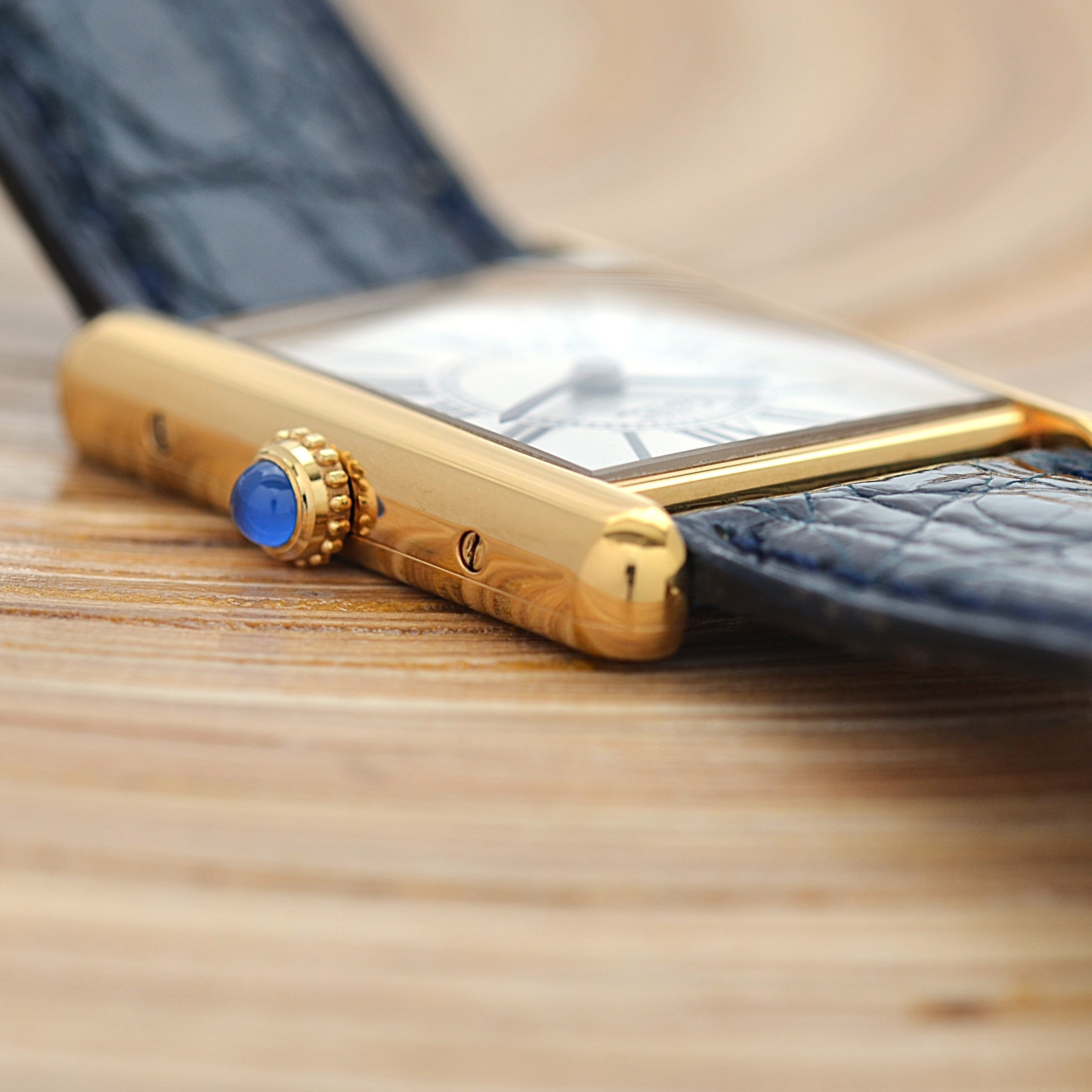 【Cartier】Cartier Must Tank LM Opalin with Original Deployment Buckle, New old stock