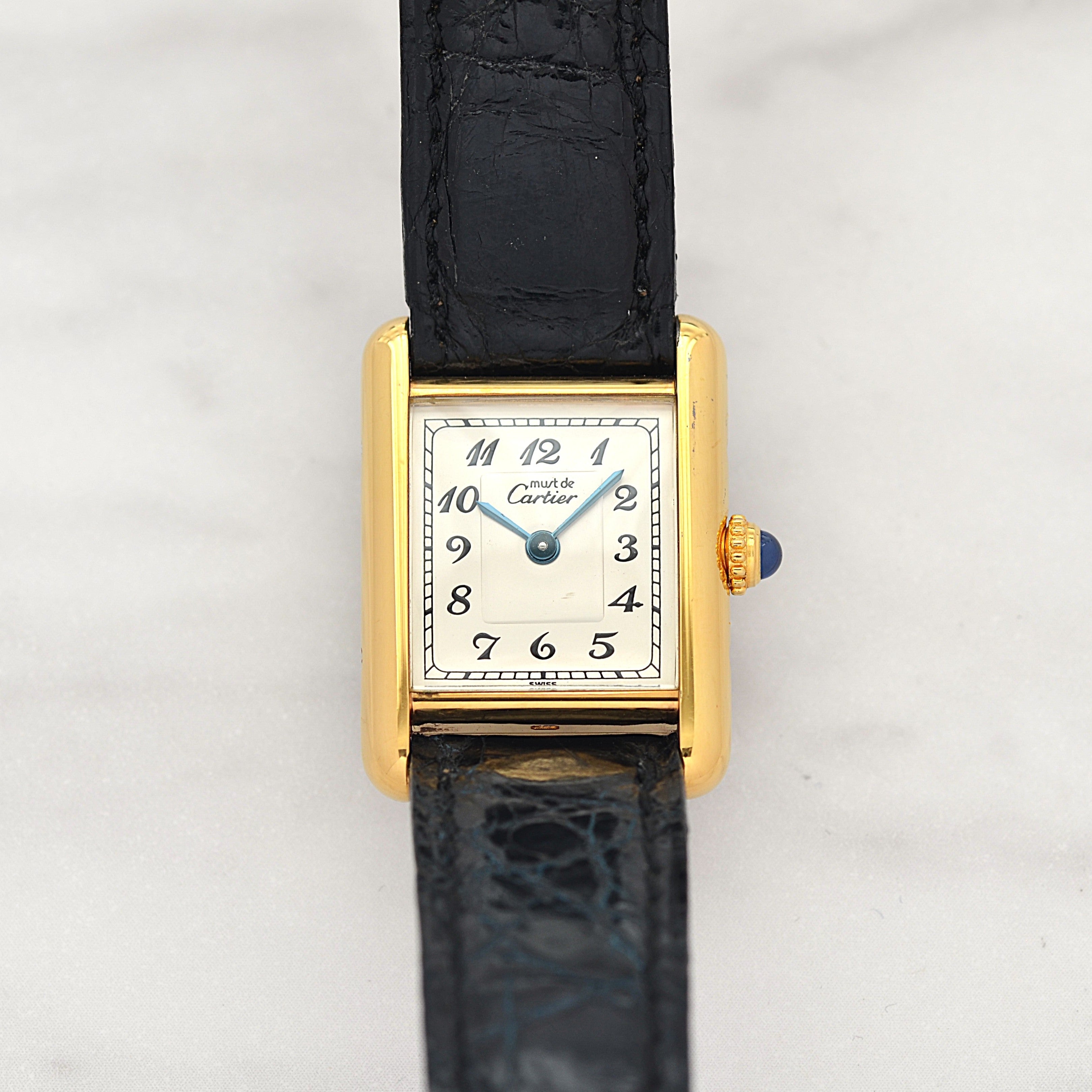 【Cartier】カルティエ マストタンク SM アラビア 純正Dバックル付き デッドストック