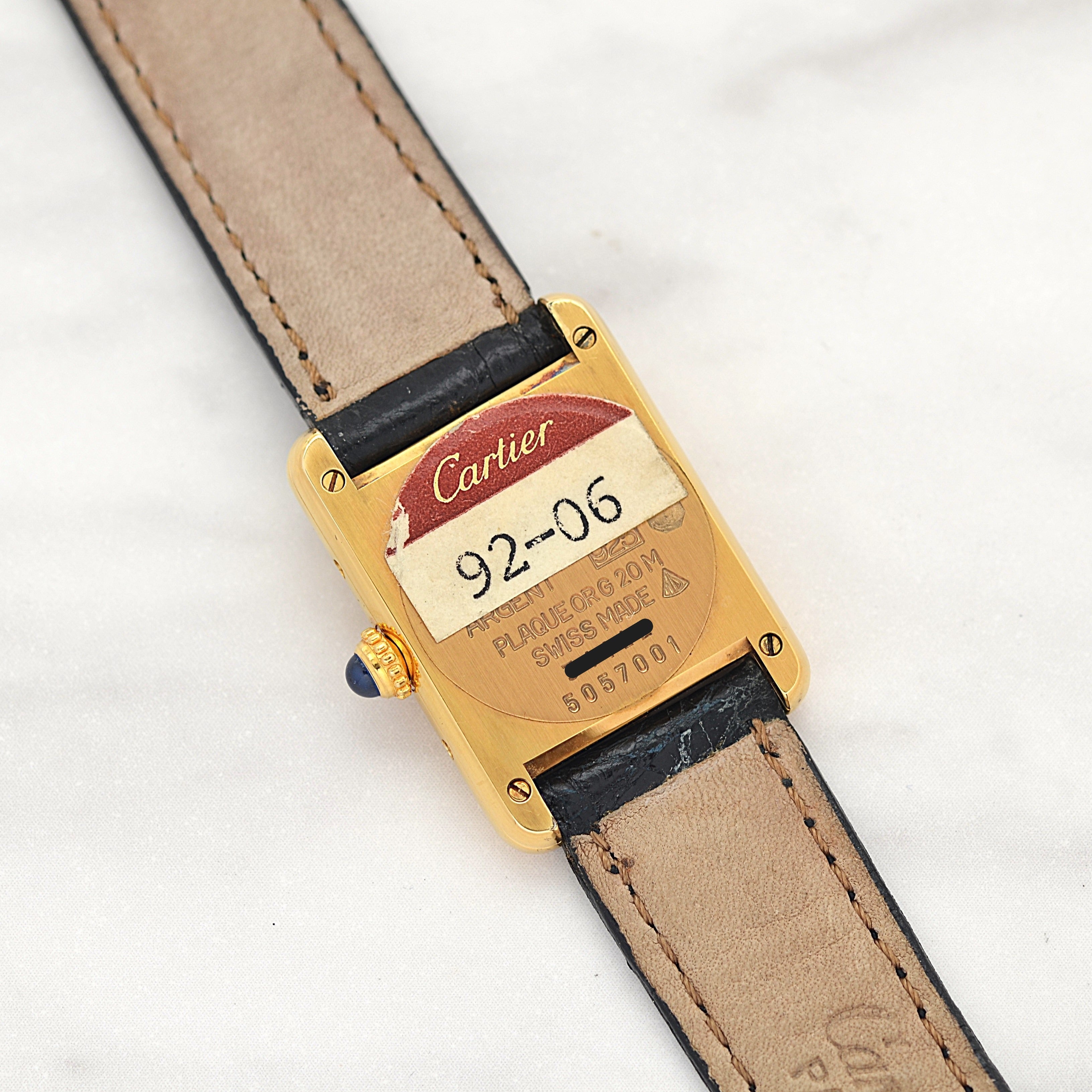 【Cartier】カルティエ マストタンク SM アラビア 純正Dバックル付き デッドストック