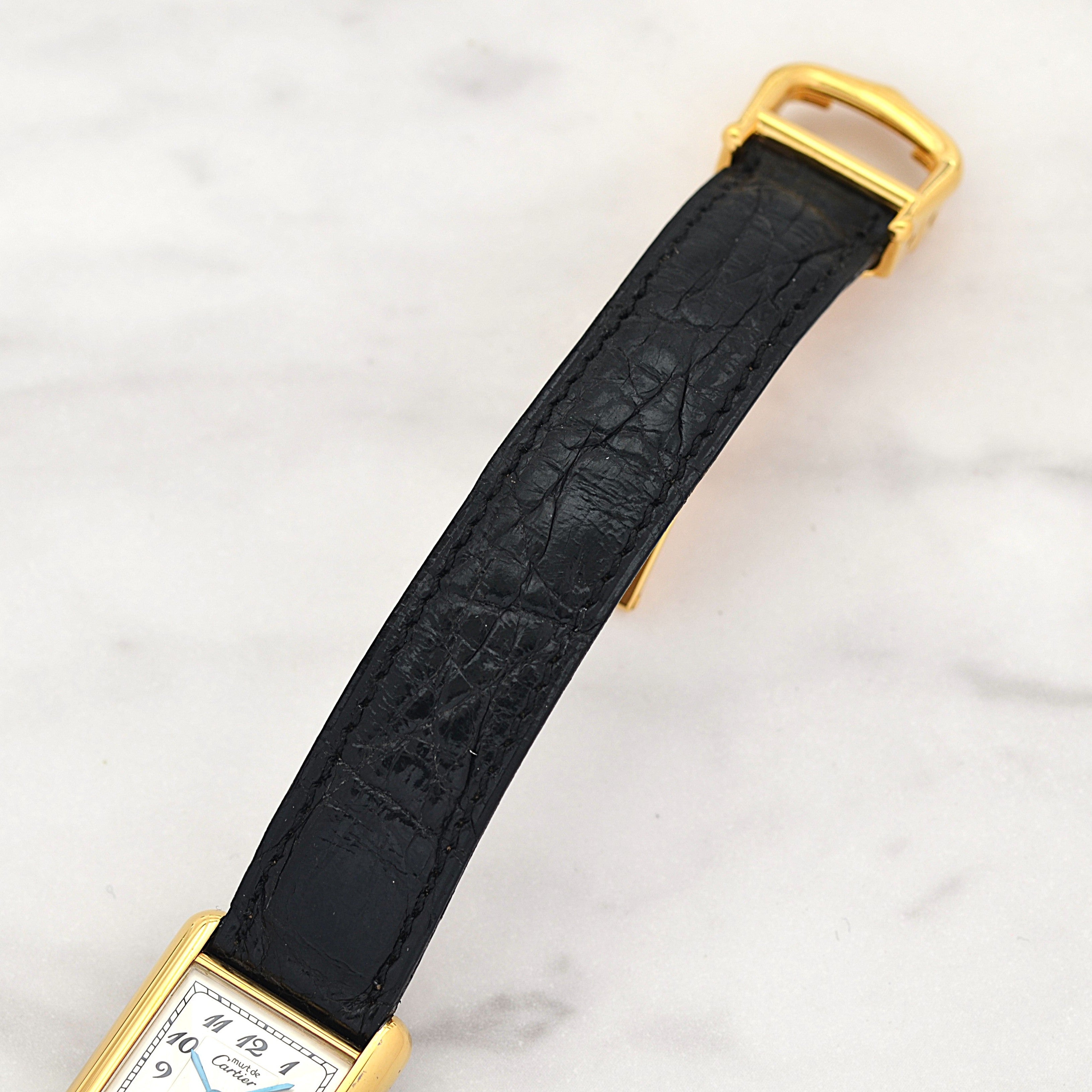 【Cartier】カルティエ マストタンク SM アラビア 純正Dバックル付き デッドストック