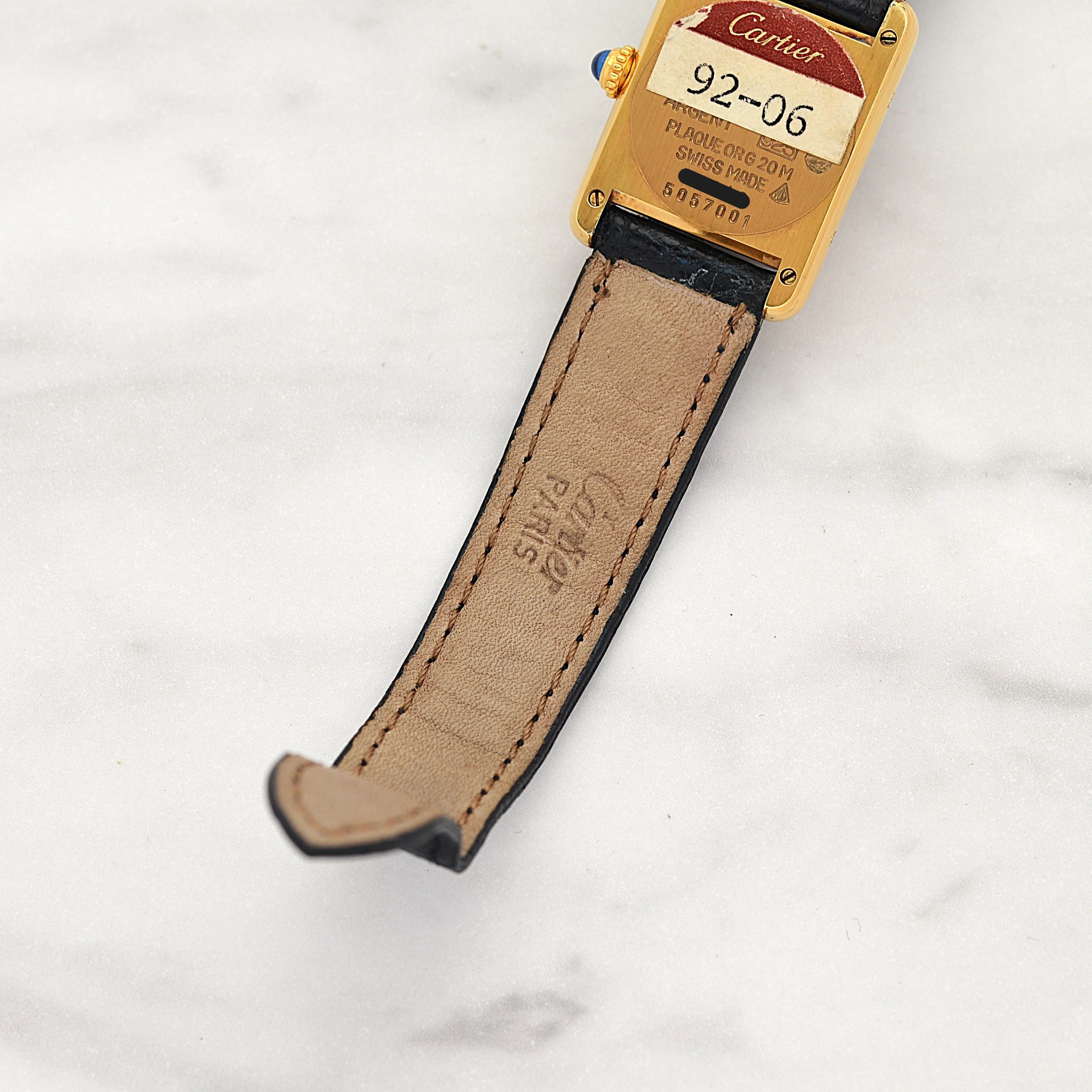 【Cartier】カルティエ マストタンク SM アラビア 純正Dバックル付き デッドストック