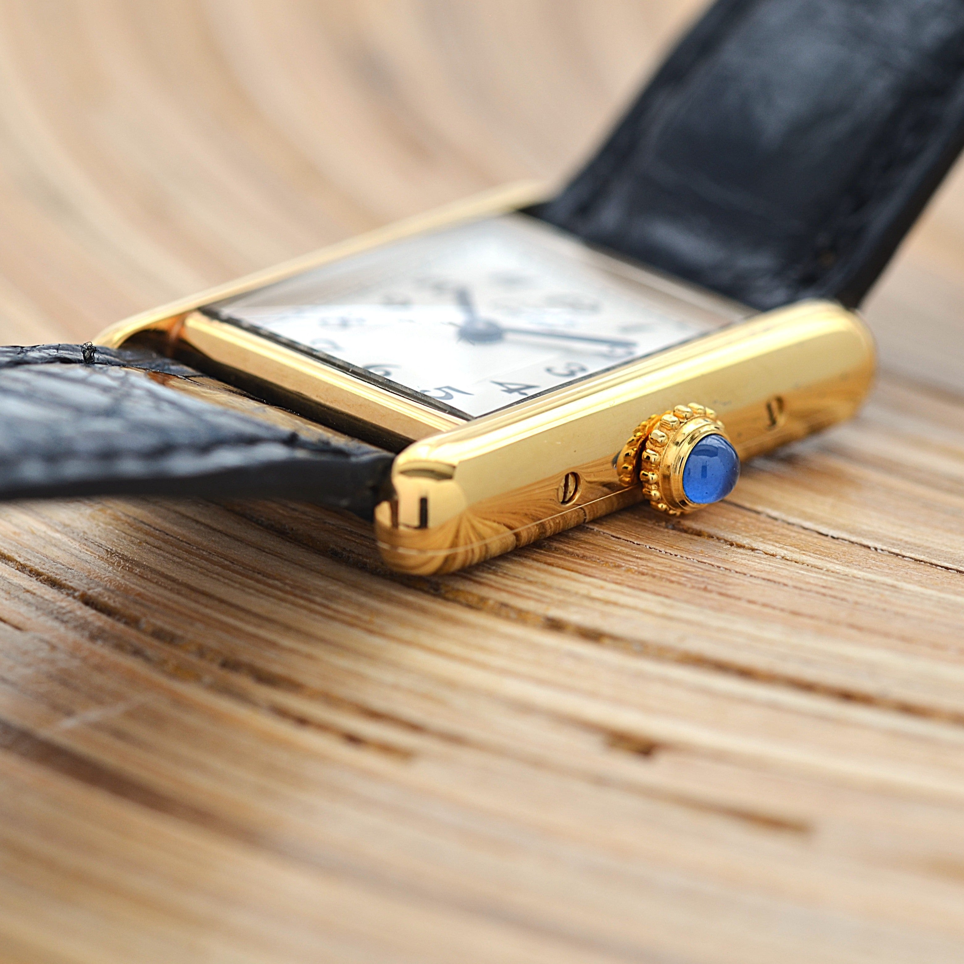【Cartier】カルティエ マストタンク SM アラビア 純正Dバックル付き デッドストック