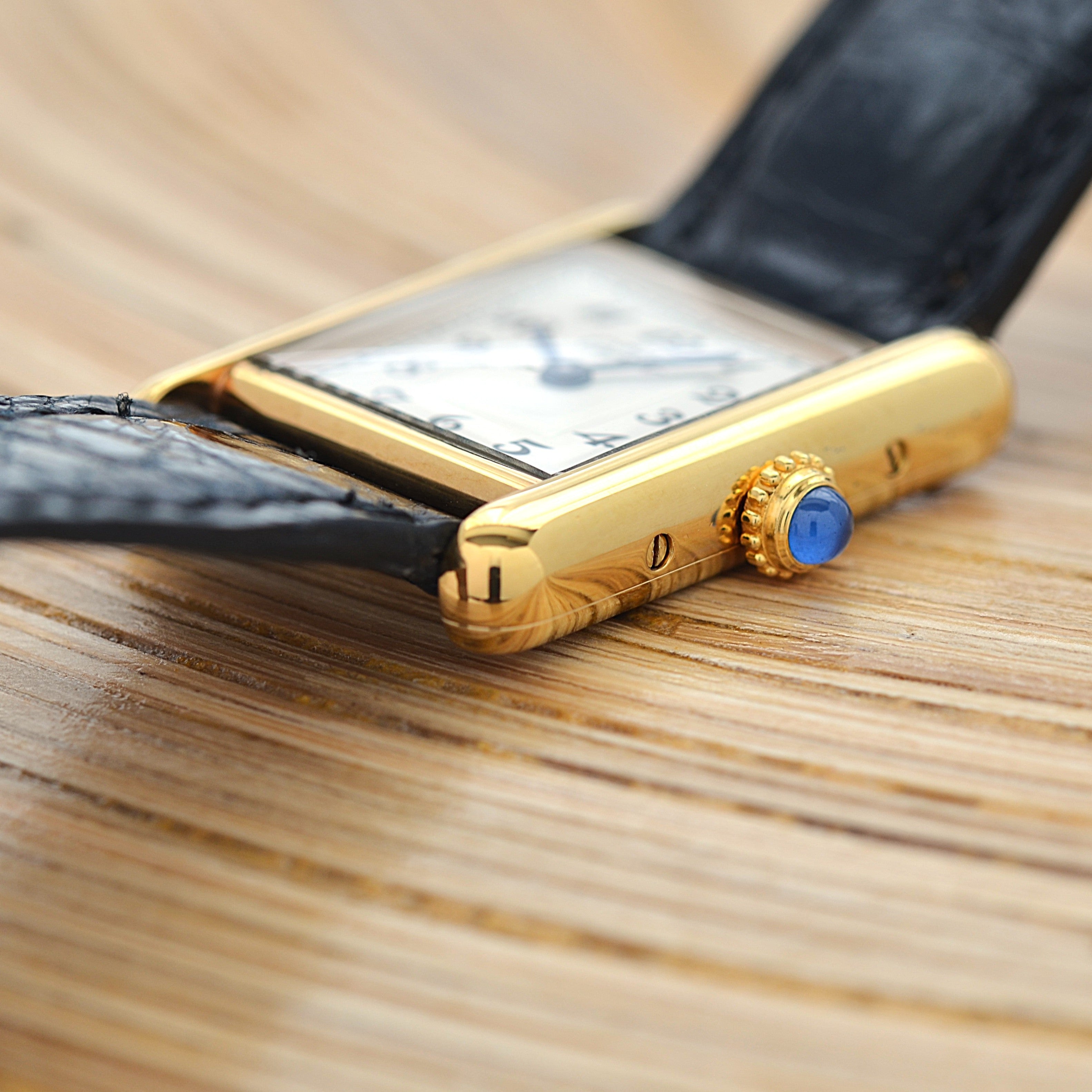 【Cartier】カルティエ マストタンク SM アラビア 純正Dバックル付き デッドストック