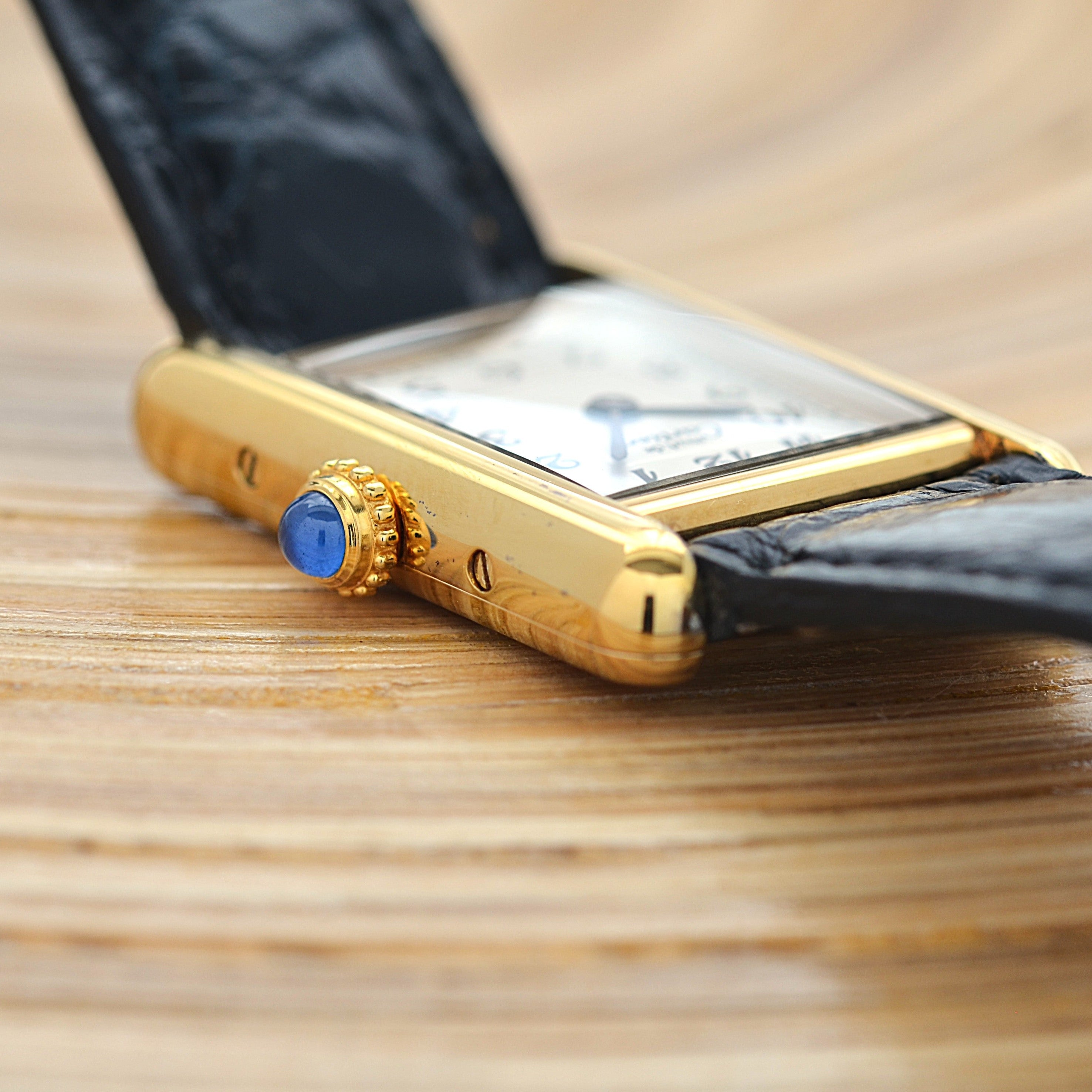 【Cartier】カルティエ マストタンク SM アラビア 純正Dバックル付き デッドストック