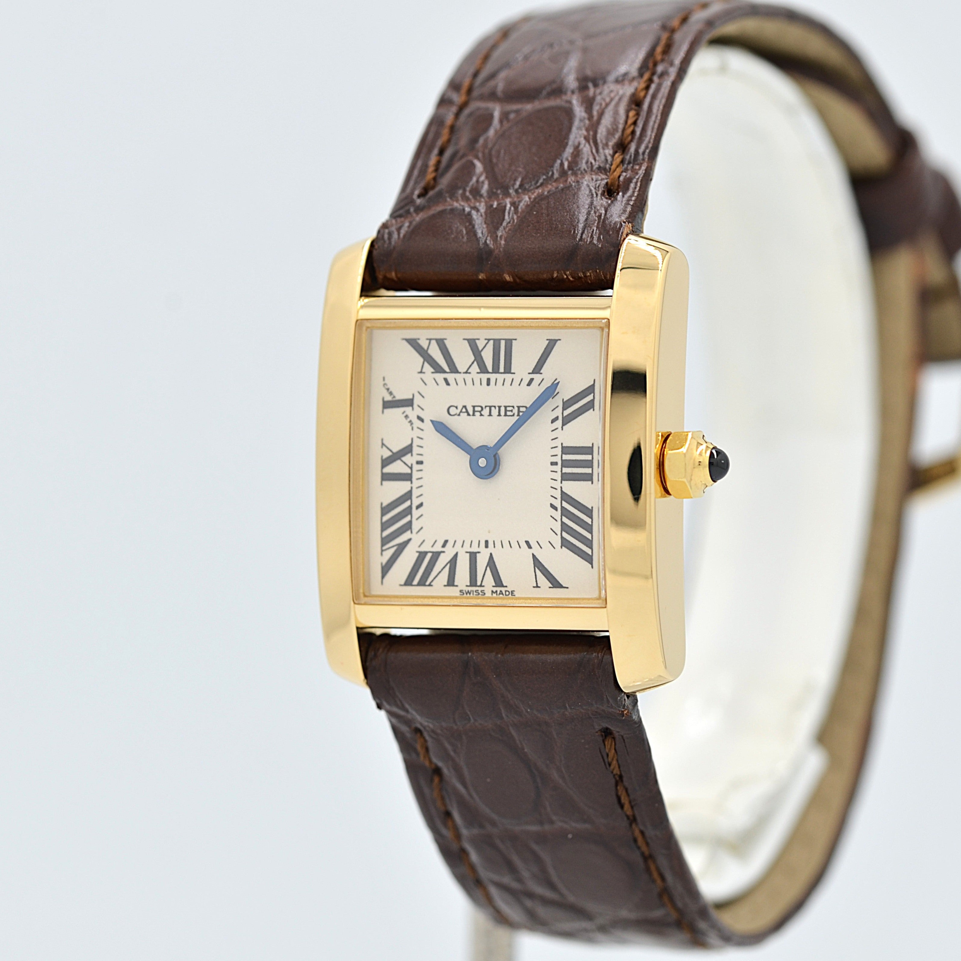 【Cartier】カルティエ タンクフランセーズ SM 18KYG 付属品完備 カルティエコンプリートサービス済み