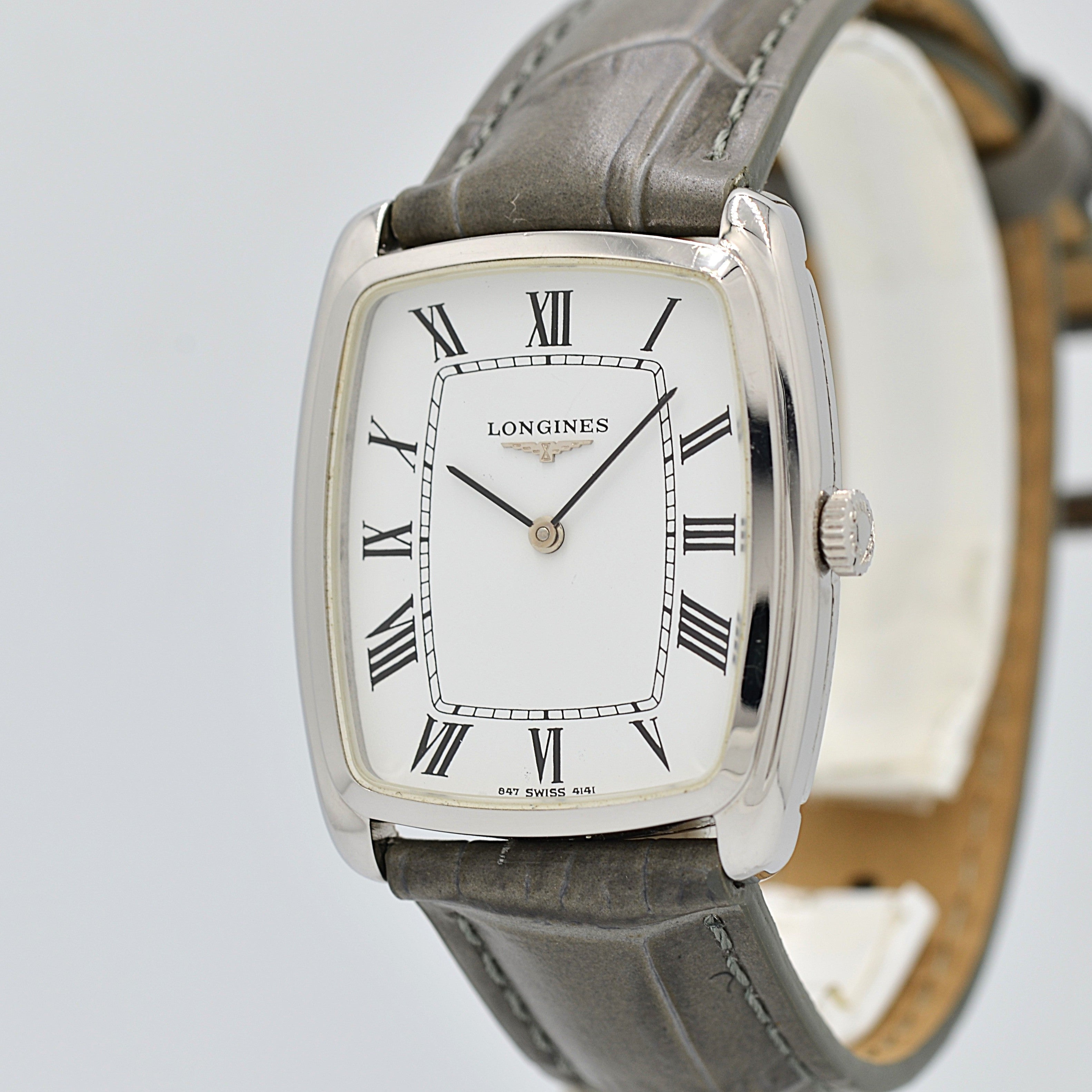 【LONGINES】ロンジン トノーモデル SS ホワイトローマ 847.4141 純正尾錠付き