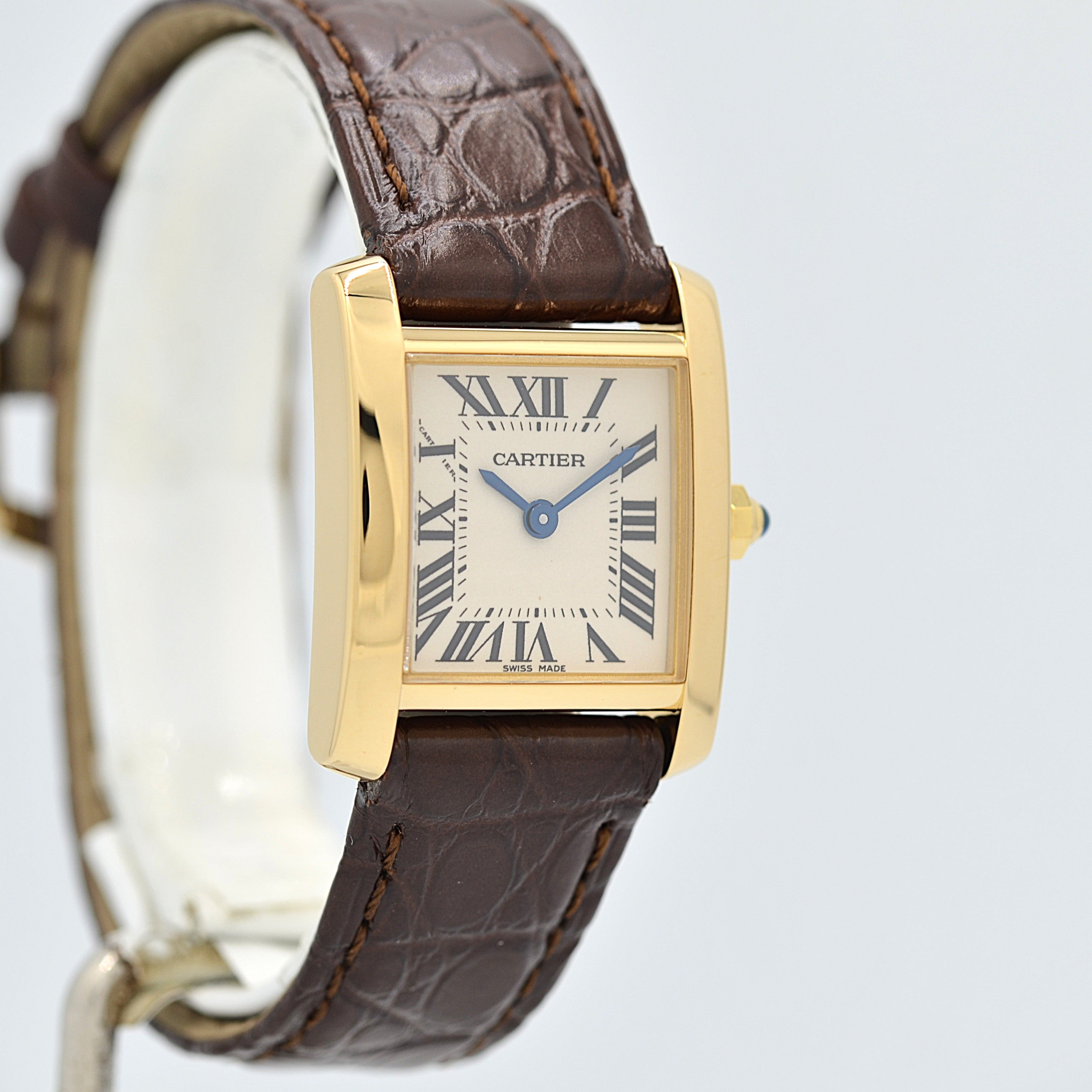 【Cartier】カルティエ タンクフランセーズ SM 18KYG 付属品完備 カルティエコンプリートサービス済み