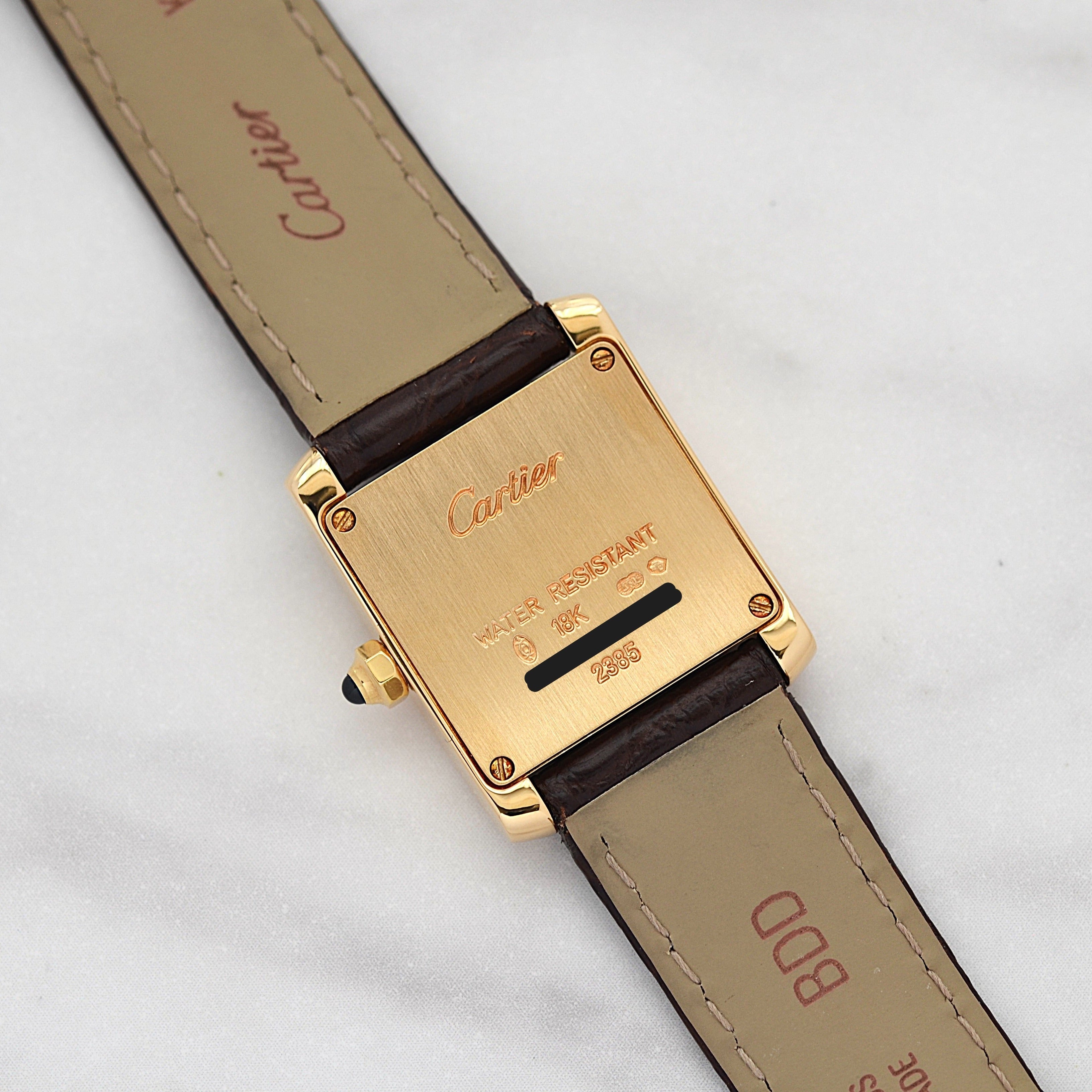 【Cartier】カルティエ タンクフランセーズ SM 18KYG 付属品完備 カルティエコンプリートサービス済み