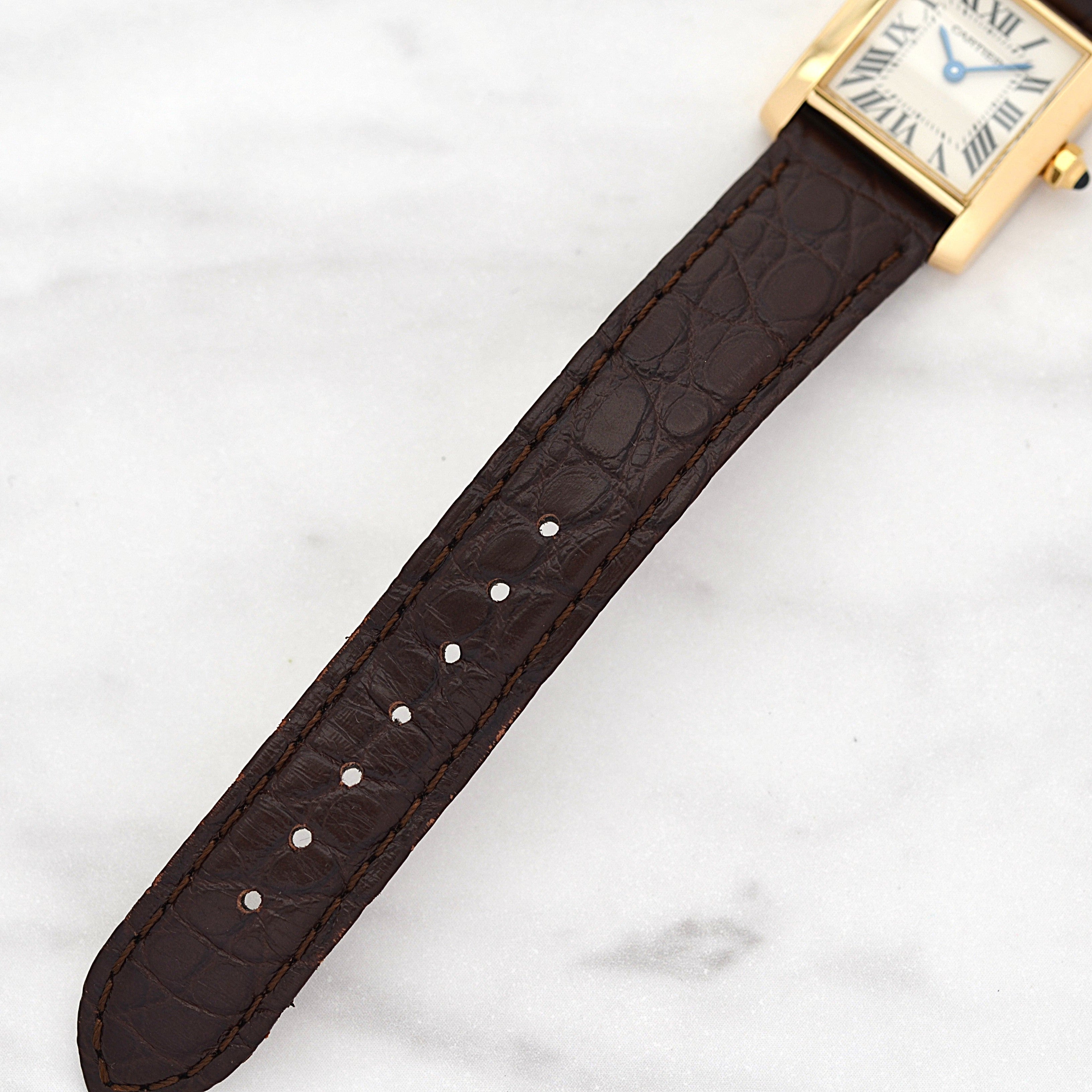 【Cartier】カルティエ タンクフランセーズ SM 18KYG 付属品完備 カルティエコンプリートサービス済み