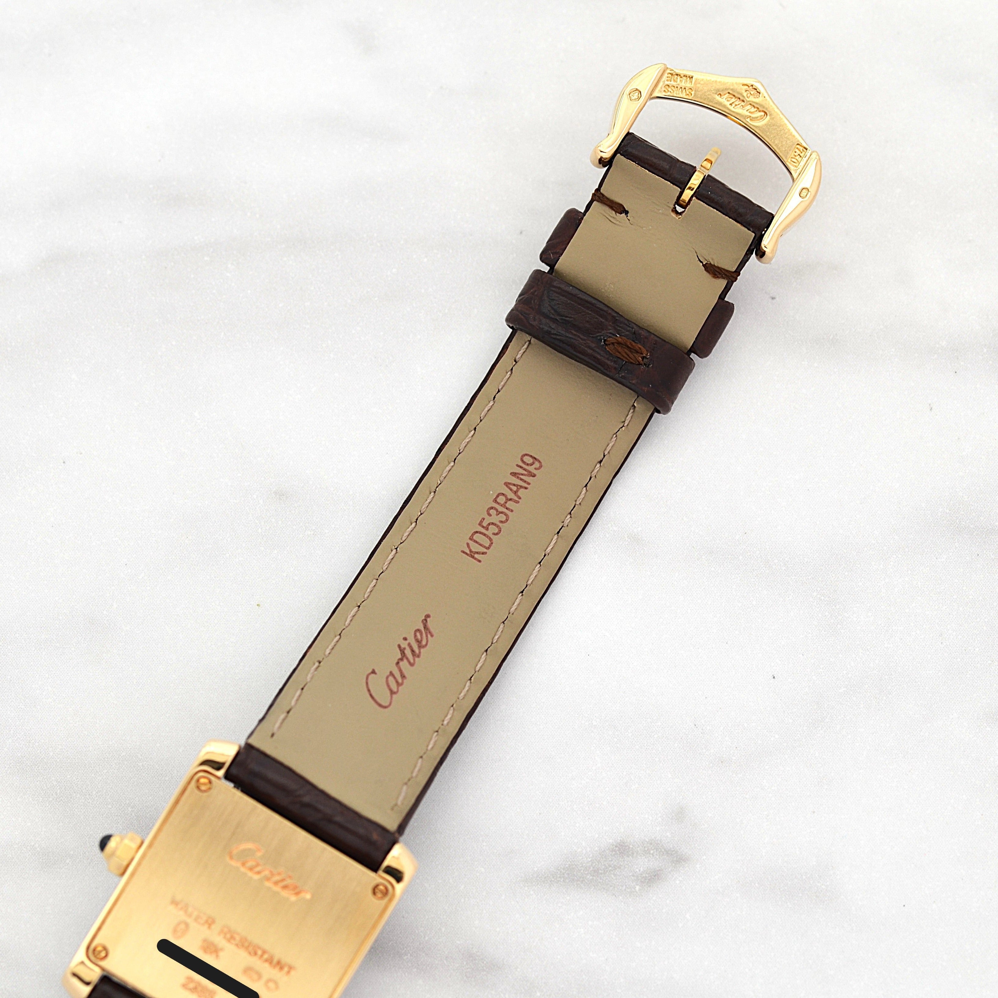 【Cartier】カルティエ タンクフランセーズ SM 18KYG 付属品完備 カルティエコンプリートサービス済み
