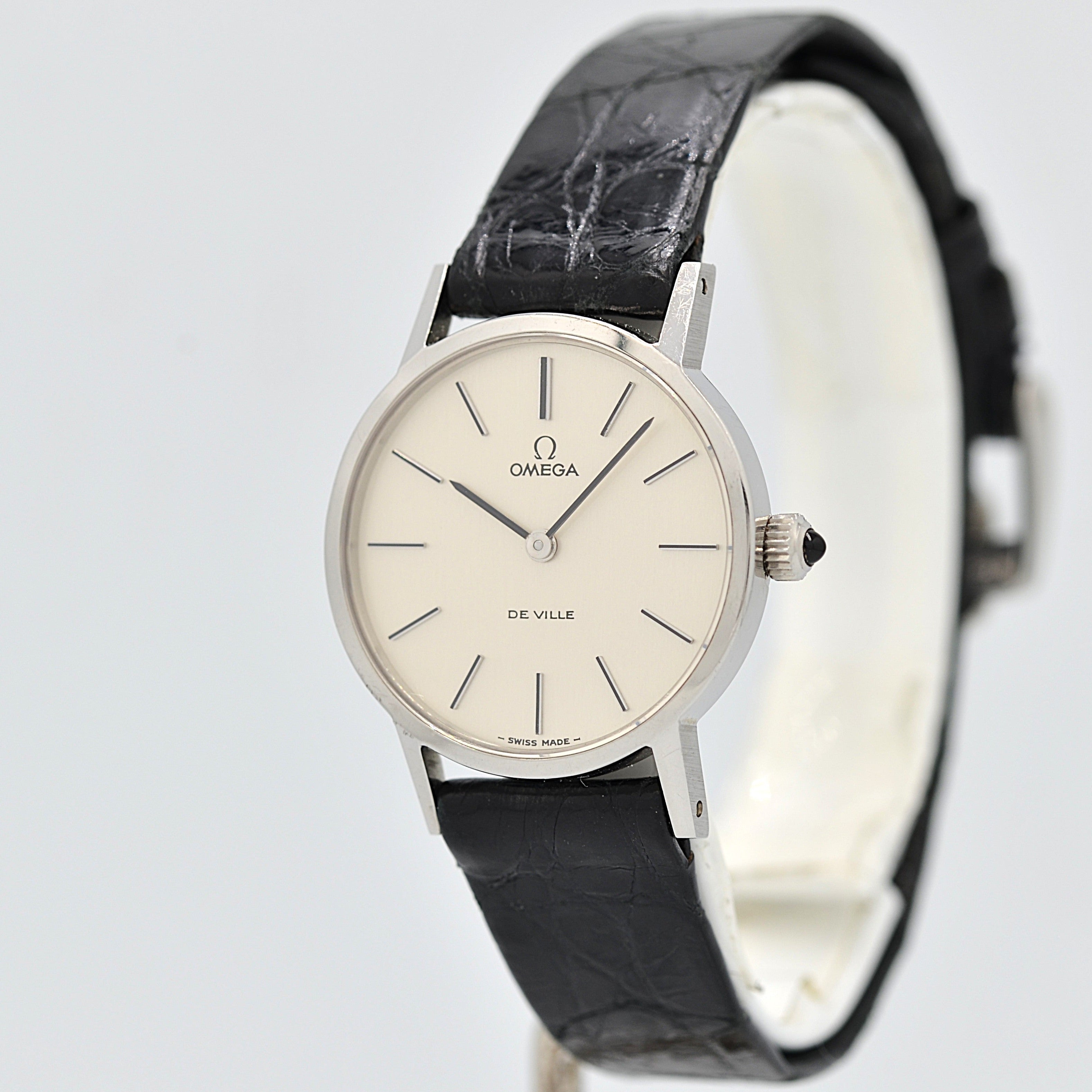 【OMEGA】オメガ デヴィル SS ラウンド Silver 純正尾錠付き デッドストック