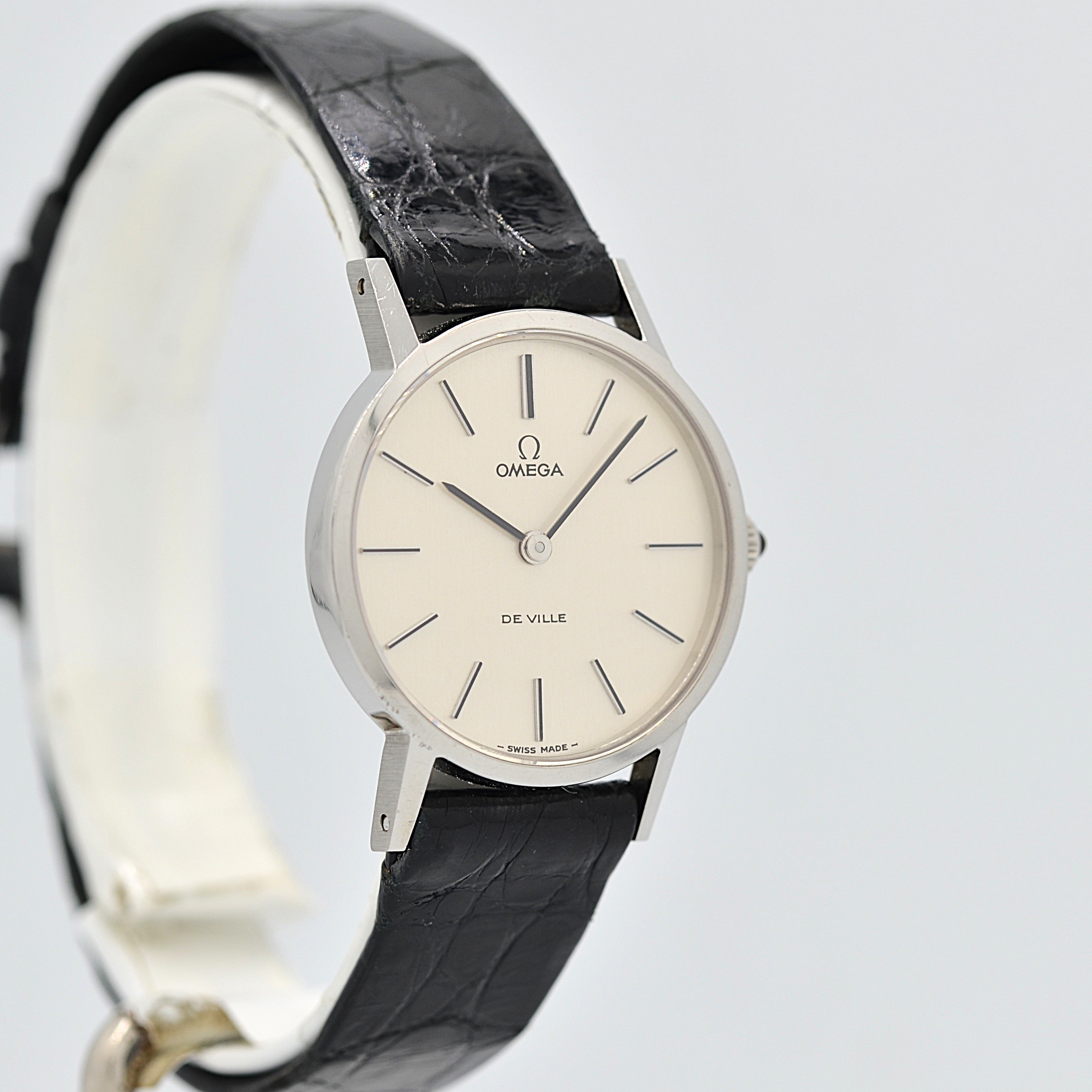 【OMEGA】オメガ デヴィル SS ラウンド Silver 純正尾錠付き デッドストック