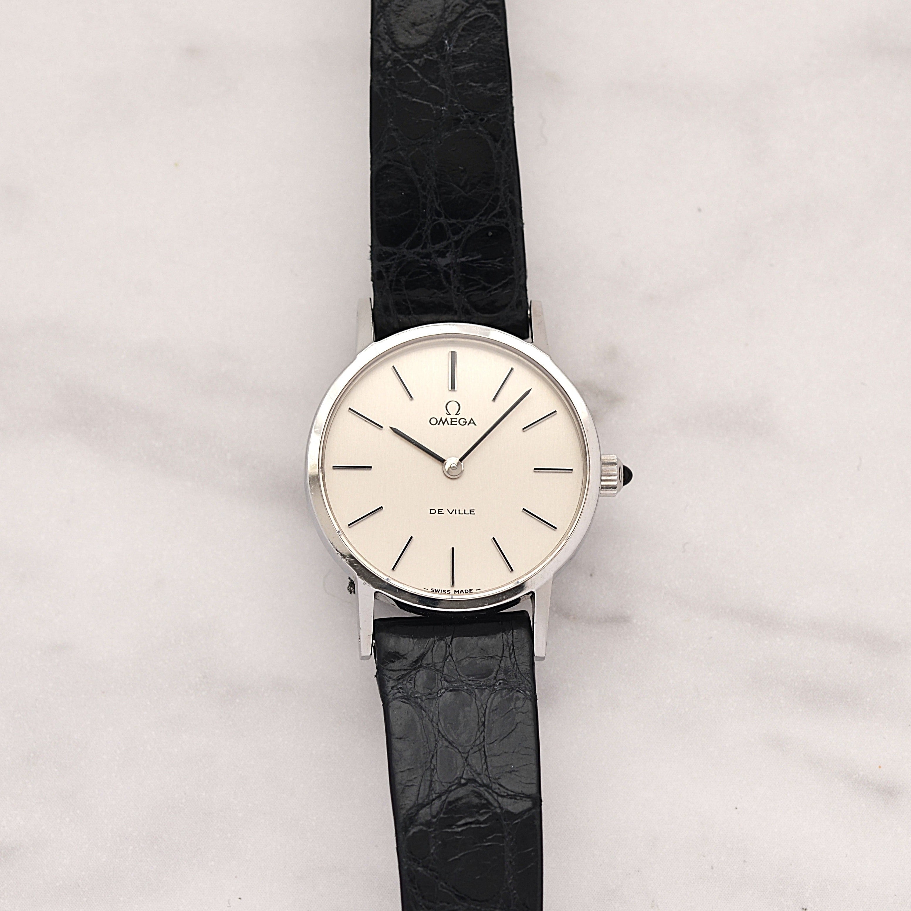【OMEGA】オメガ デヴィル SS ラウンド Silver 純正尾錠付き デッドストック