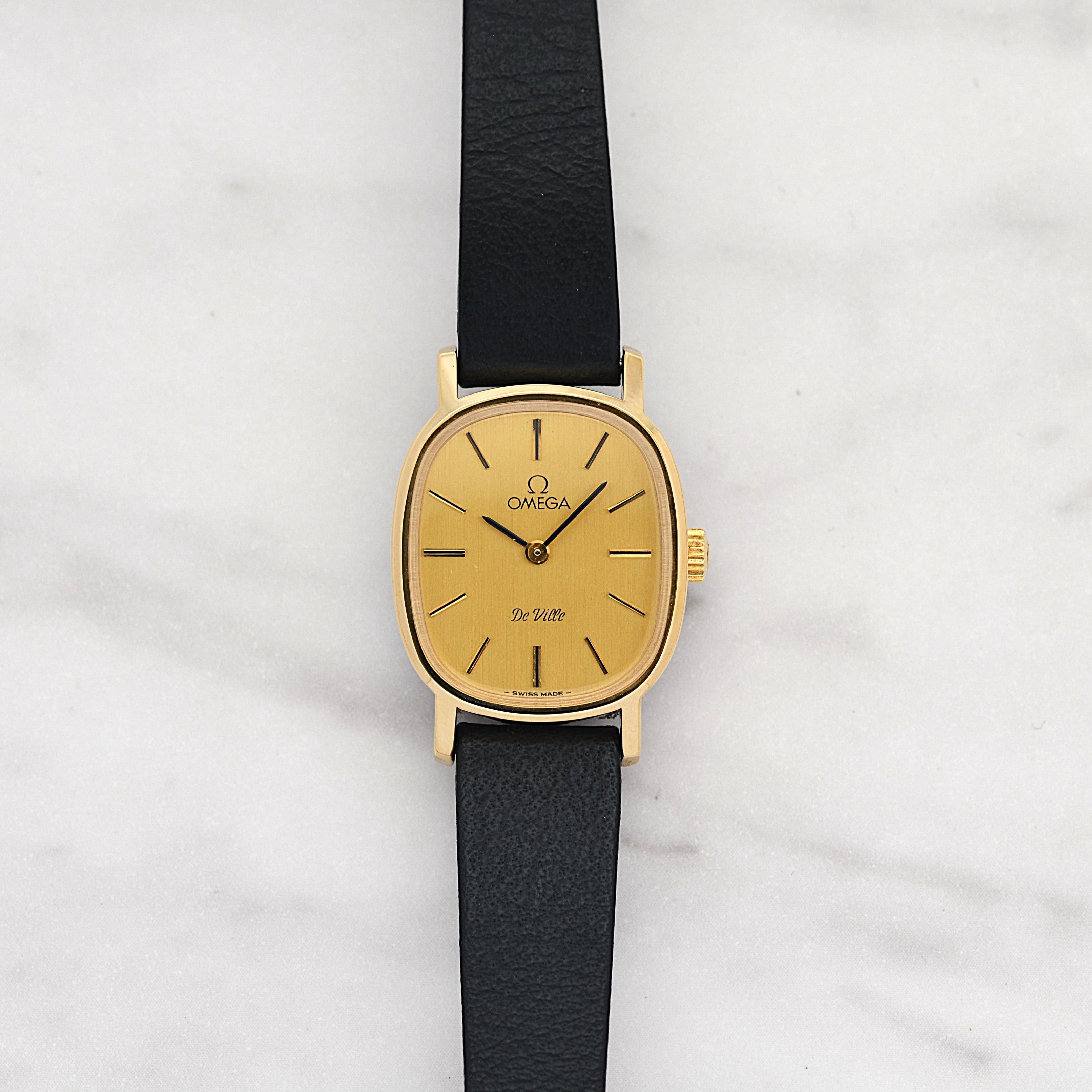 【OMEGA】オメガ デヴィル GP オーバル Gold 純正尾錠付き デッドストック