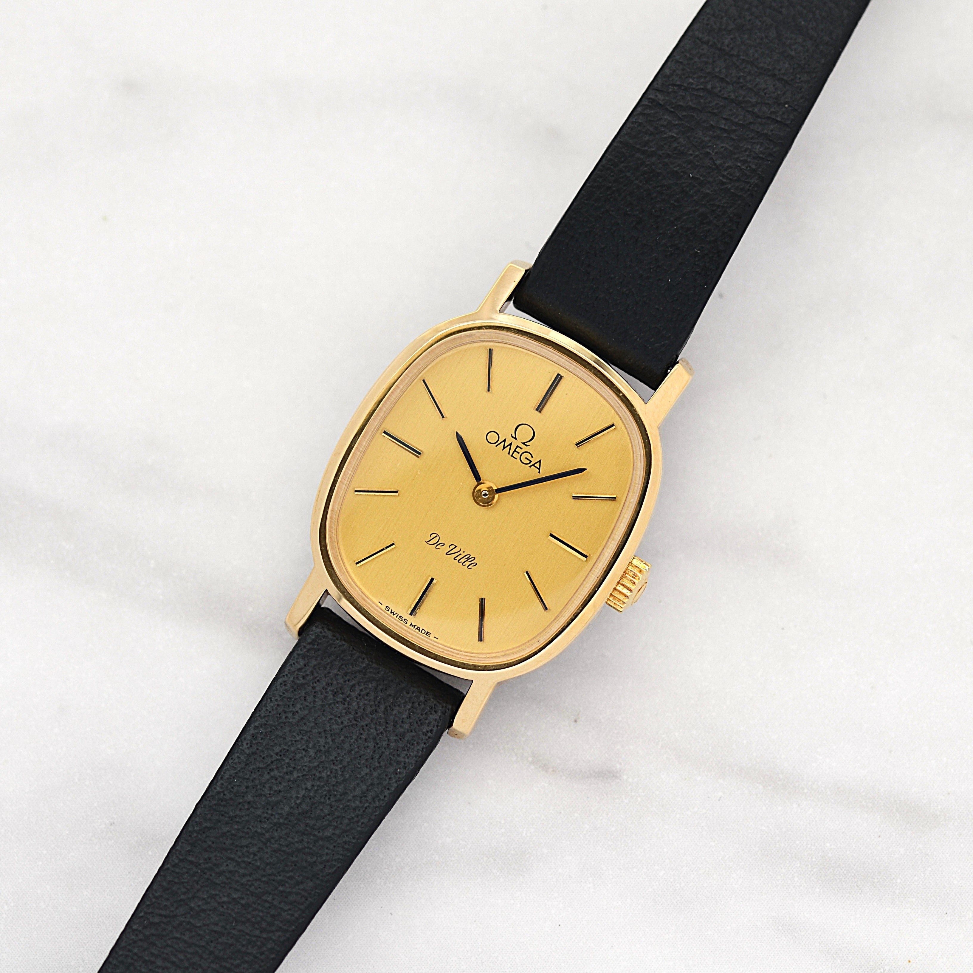 【OMEGA】オメガ デヴィル GP オーバル Gold 純正尾錠付き デッドストック