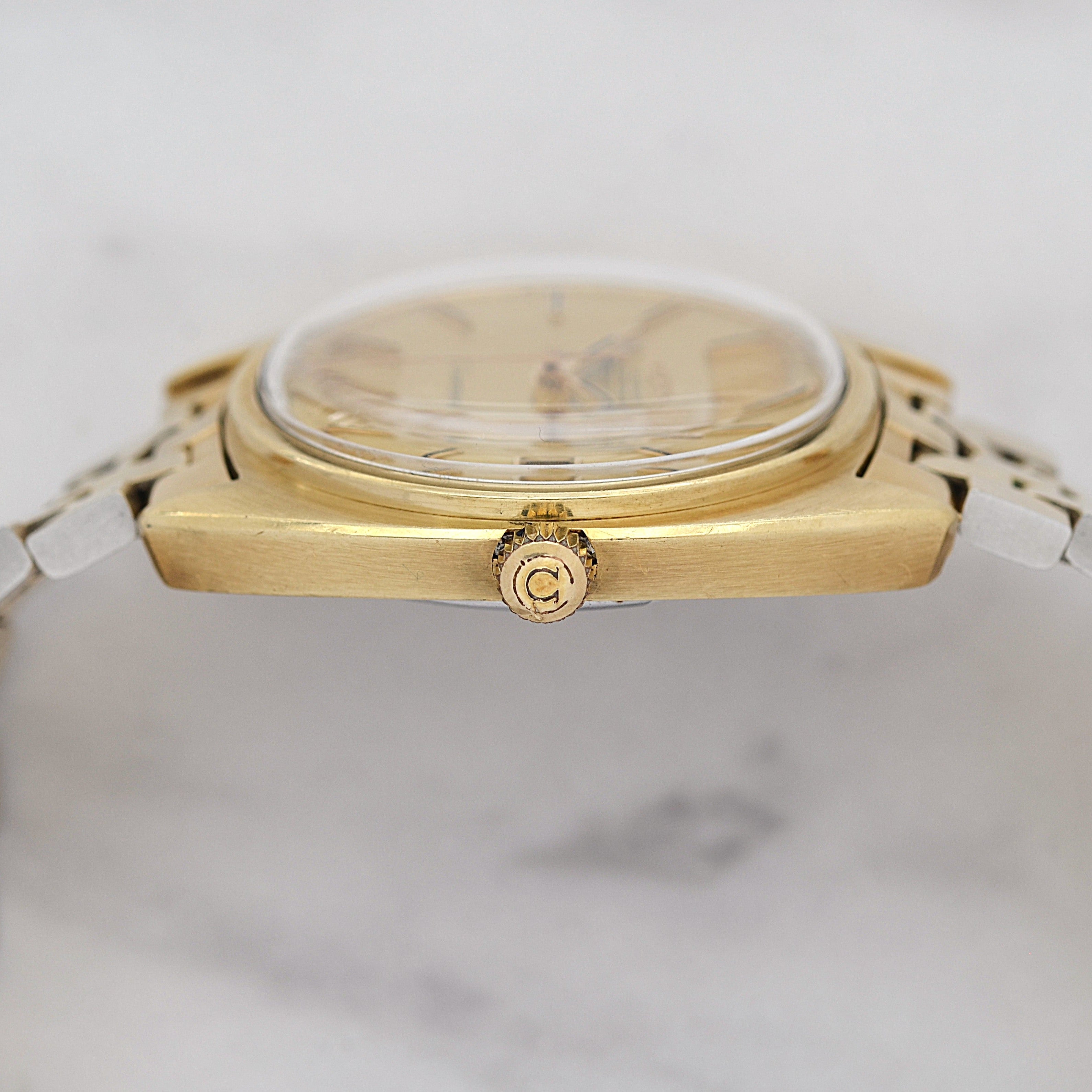 【OMEGA】オメガ コンステレーションデイト Cライン Gold bark dial